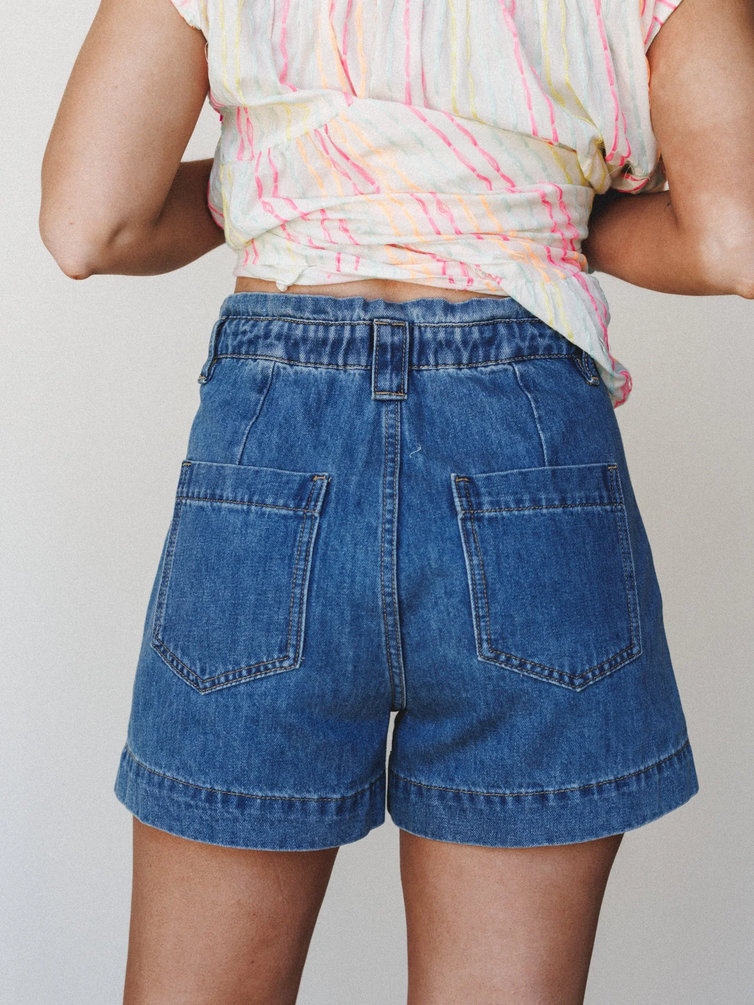 Stardust Hem Shorts - Medium Denim - Image 5