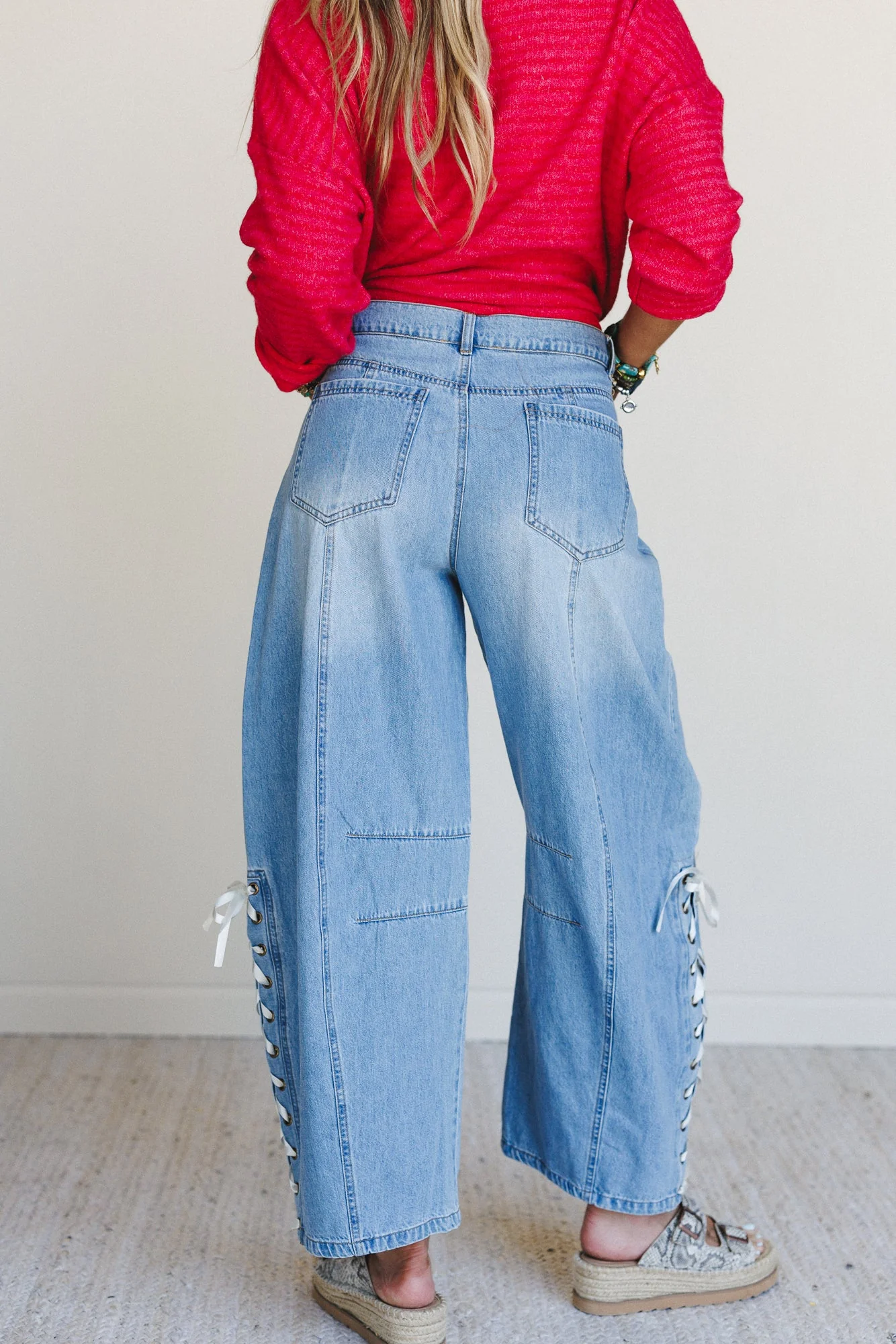 Starlace Wide Leg Jeans - Denim - Image 5
