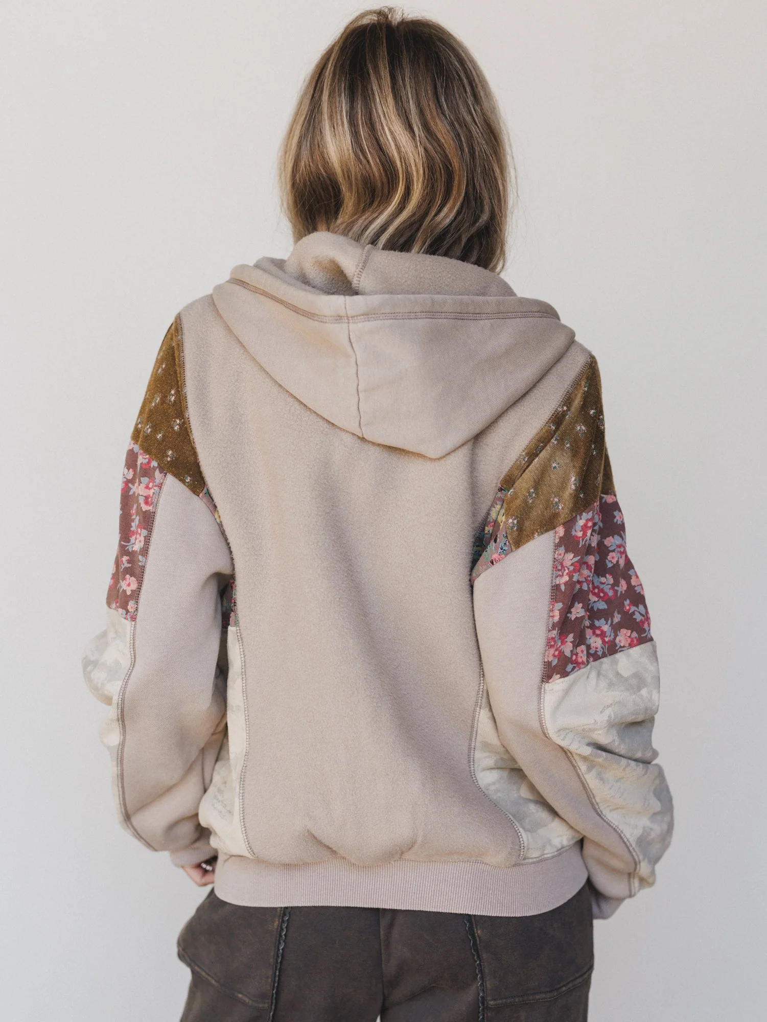 Stars on the Double Zip Up Hoodie - Mushroom - Image 4