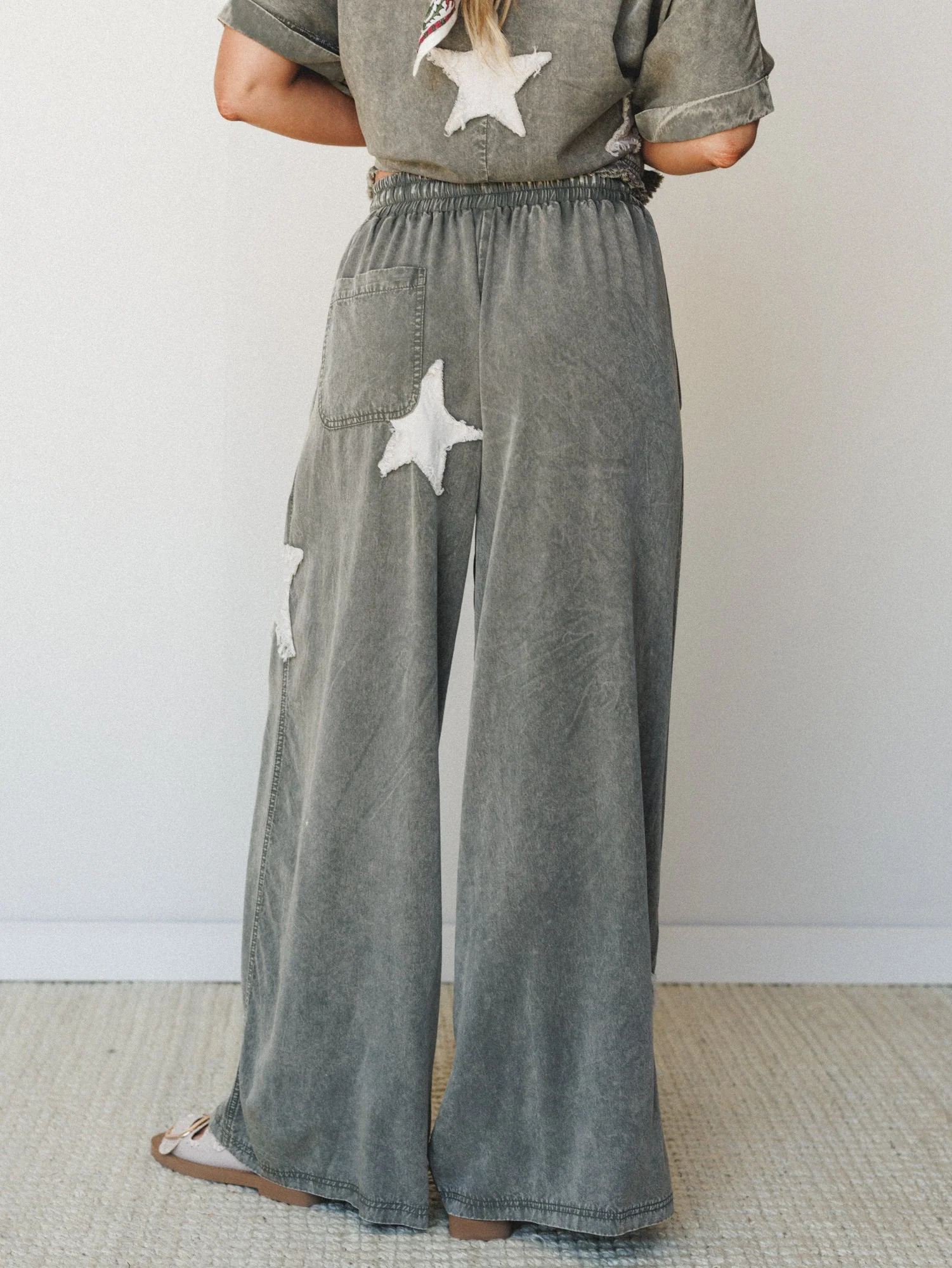 Stars Take Flight Pant Set - Olive - Image 9