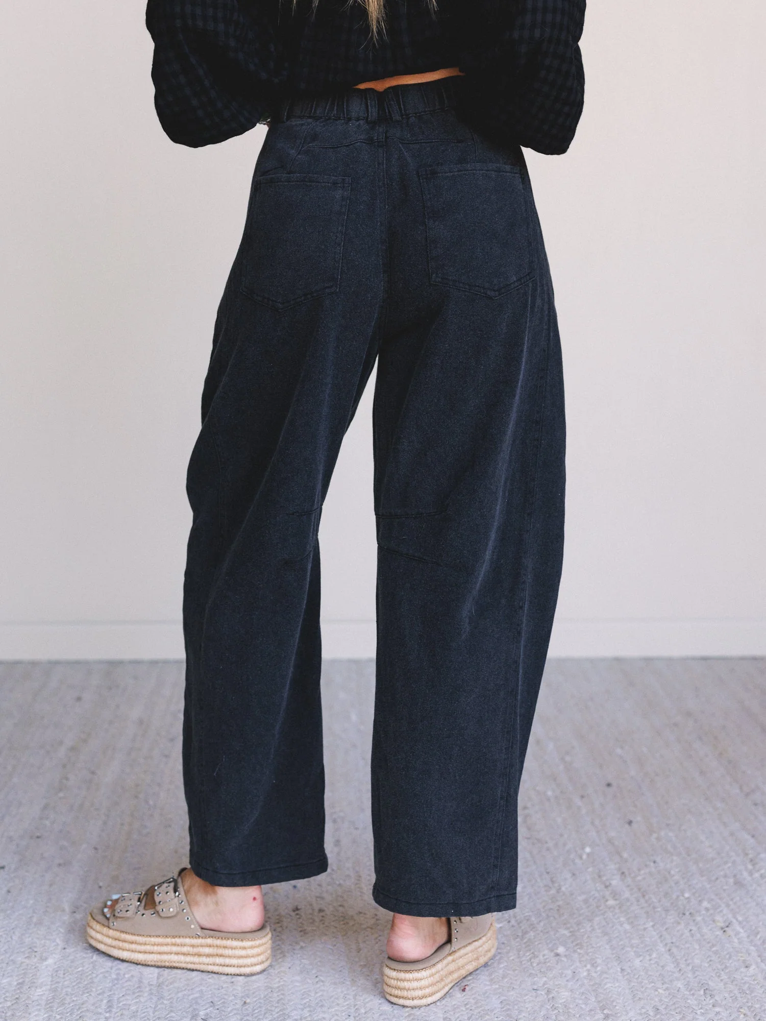 Steady Vibe Abstract Flower Pants - Black - Image 4