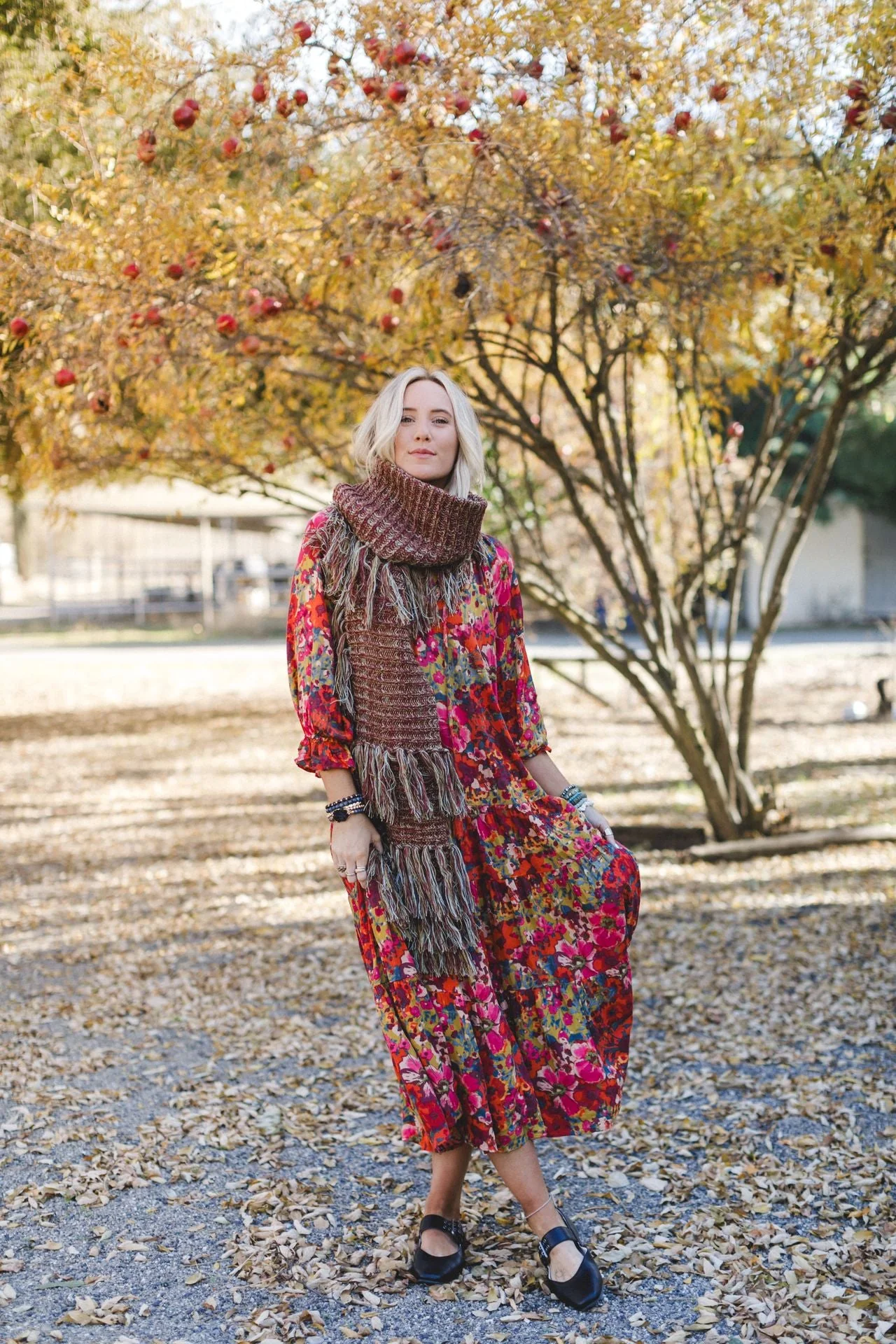 Sugar Plum Fringe Scarf - Brown - Image 3