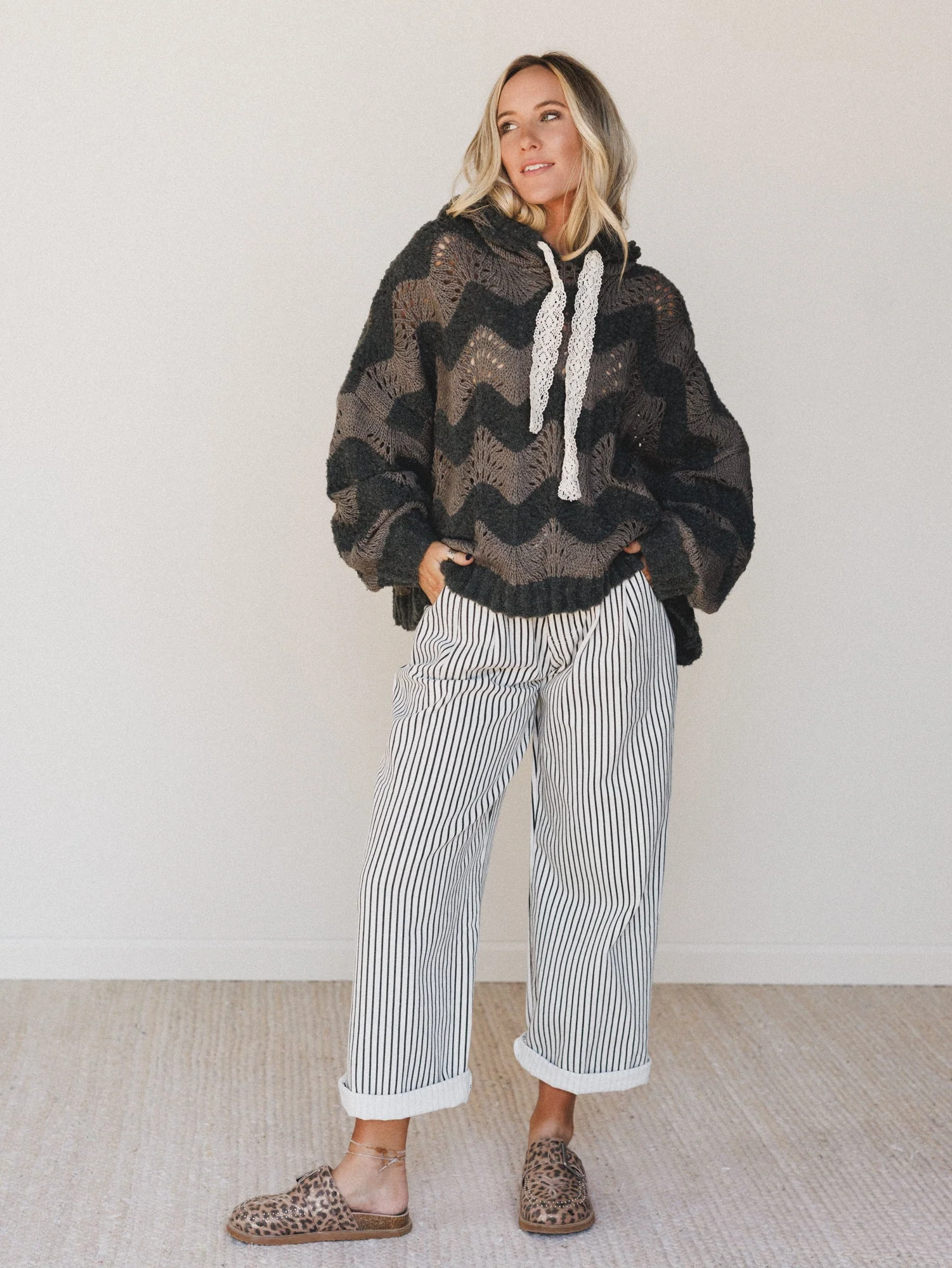 Sunday Field Striped Pants - Black - Image 3