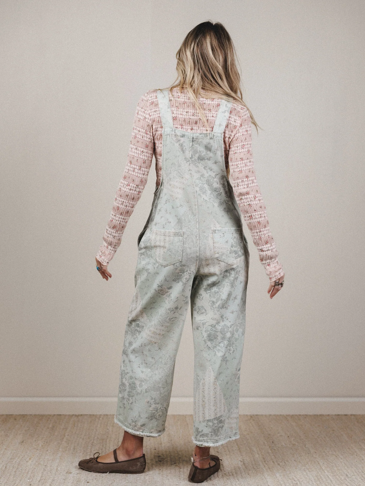 Sunset Flower Jumpsuit - Sage - Image 4