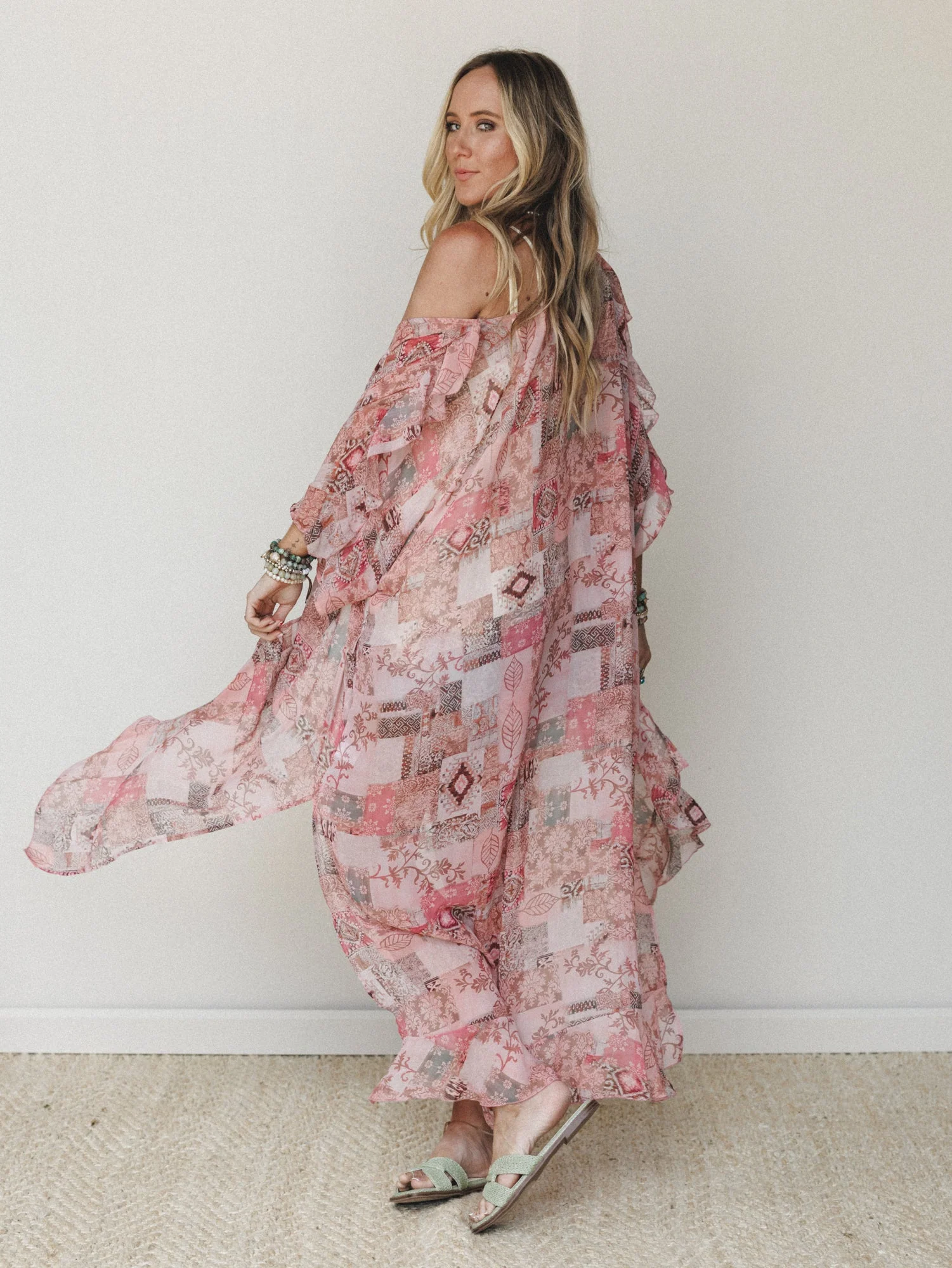 Sunset Petals Kimono - Pink - Image 2