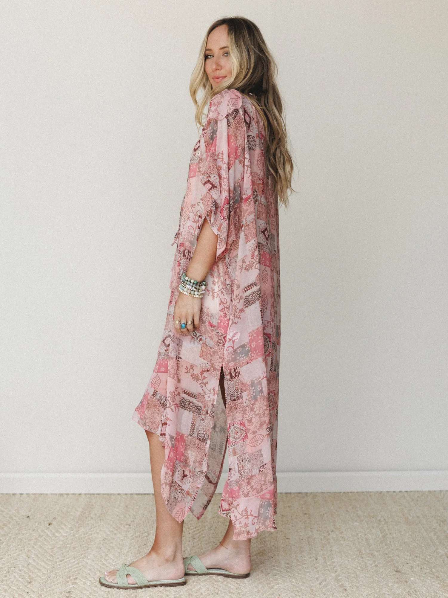 Sunset Petals Kimono - Pink - Image 3