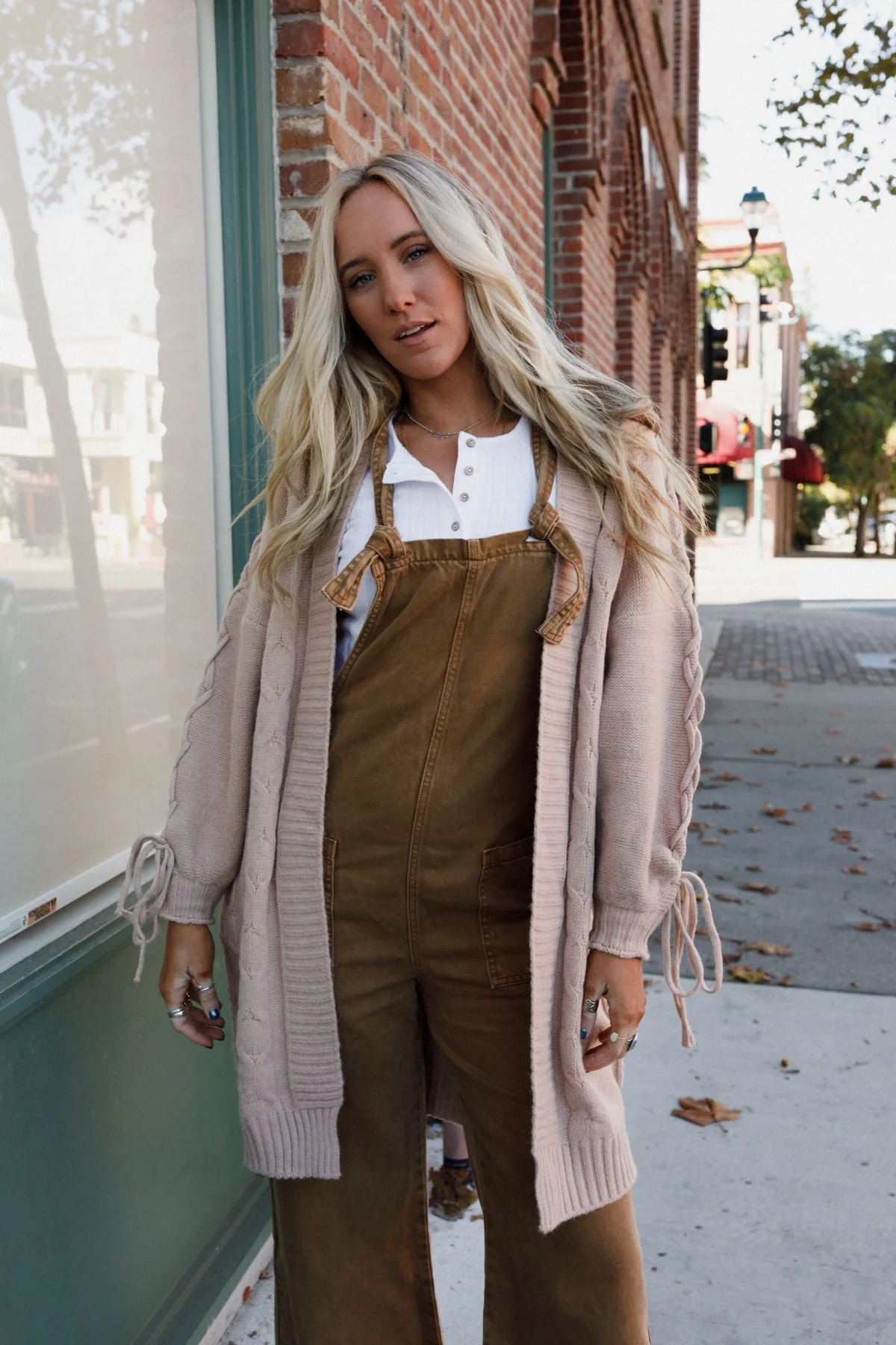 Sunset Snuggle Cardigan - Khaki - Image 6