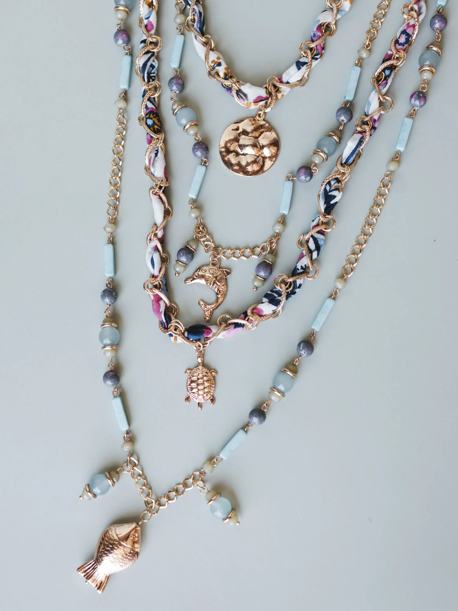 Sunshine and Sunrise Layered Necklace - Multi - Image 3