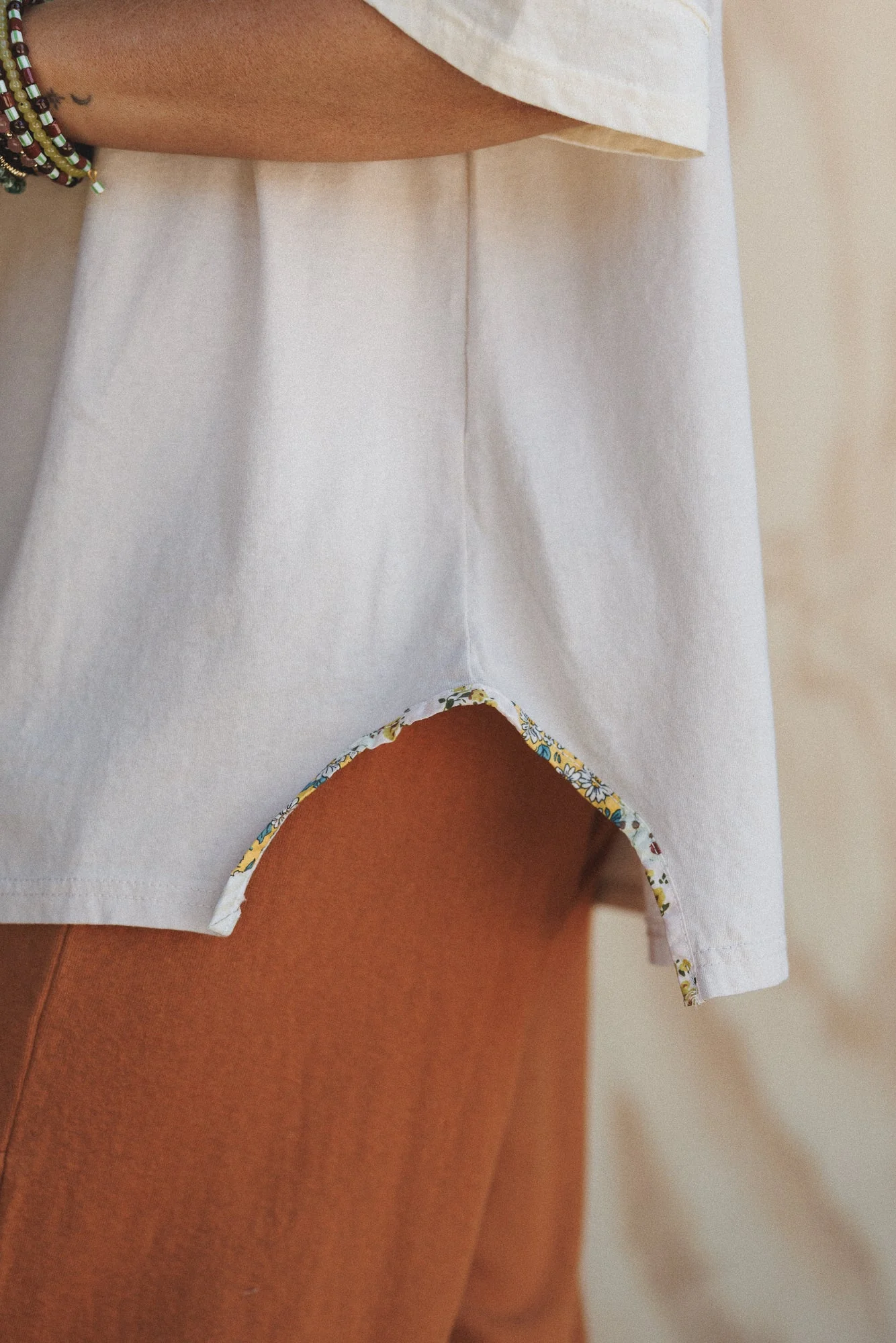 Sunwoven Daisy Patchwork Top - Mushroom - Image 4