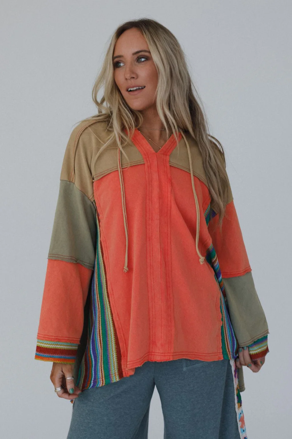 Surfside Siren Hoodie Tunic - Coral - Image 3