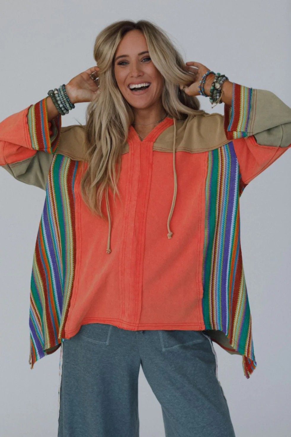 Surfside Siren Hoodie Tunic - Coral - Image 4