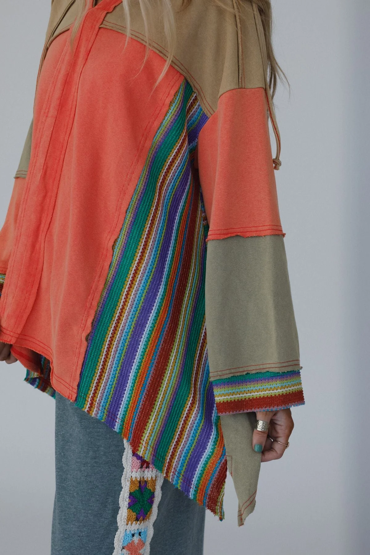 Surfside Siren Hoodie Tunic - Coral - Image 5