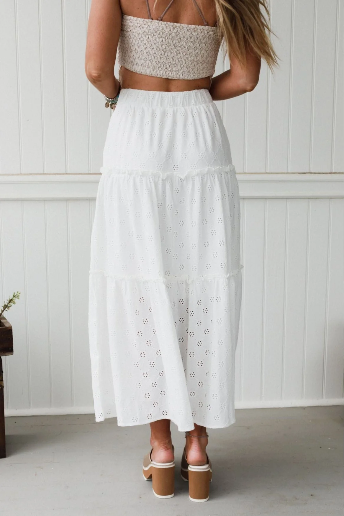 Sweet Briar Eyelet Skirt - White - Image 5