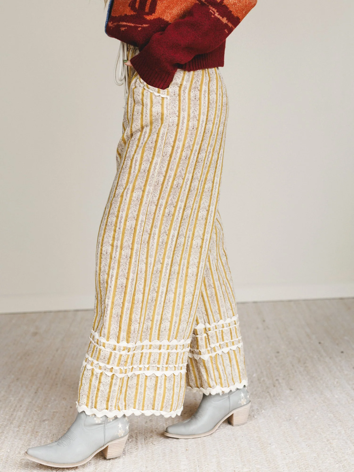 Sweet Country Wide Leg Pants - Mustard - Image 4