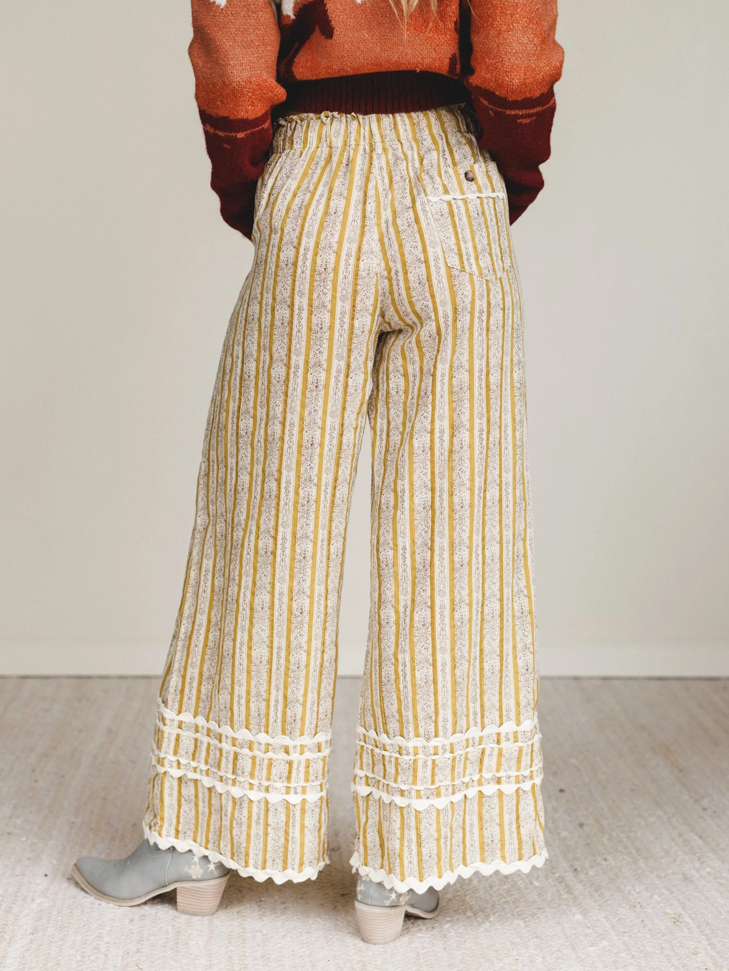 Sweet Country Wide Leg Pants - Mustard - Image 6