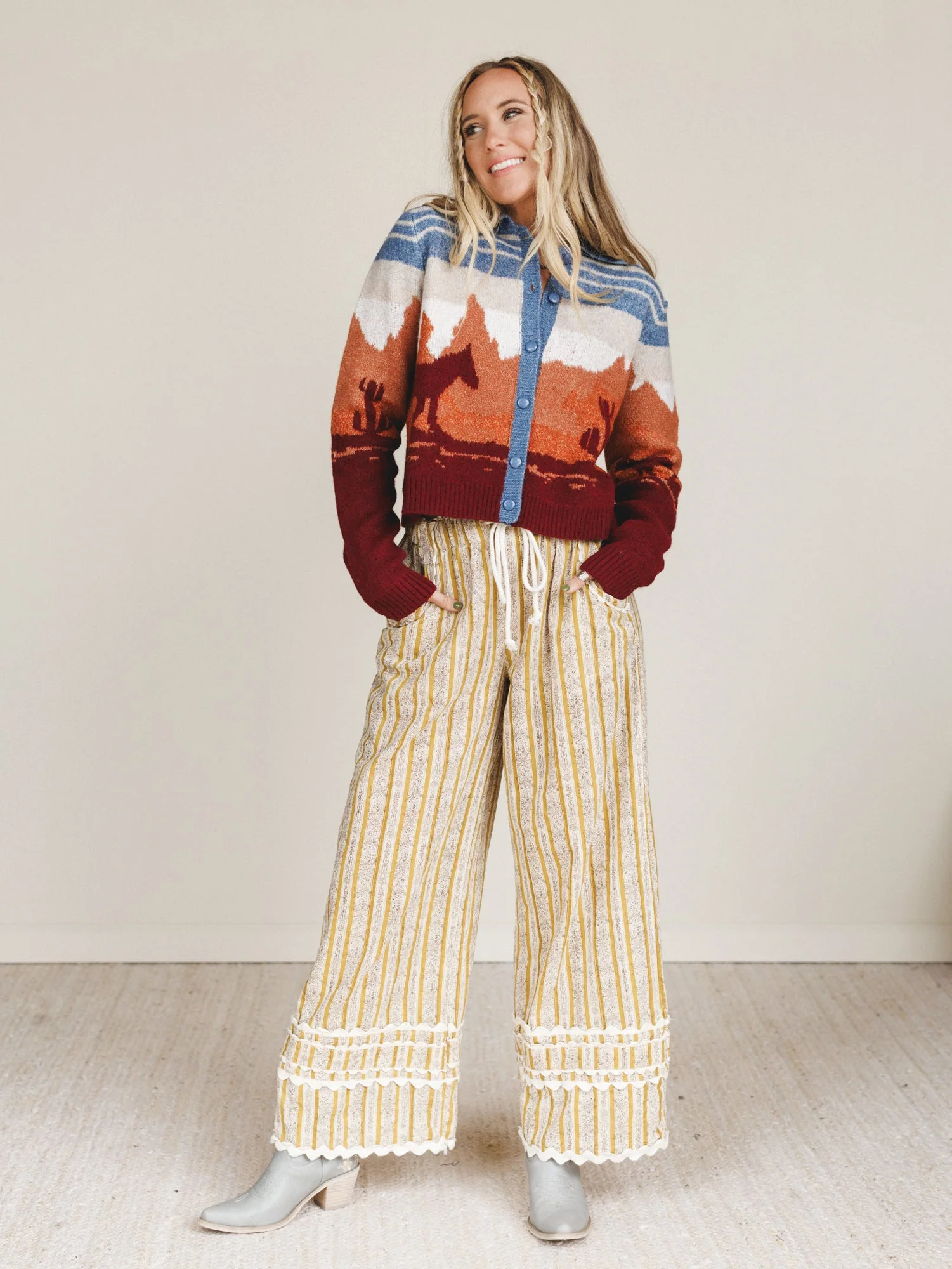 Sweet Country Wide Leg Pants - Mustard - Image 7