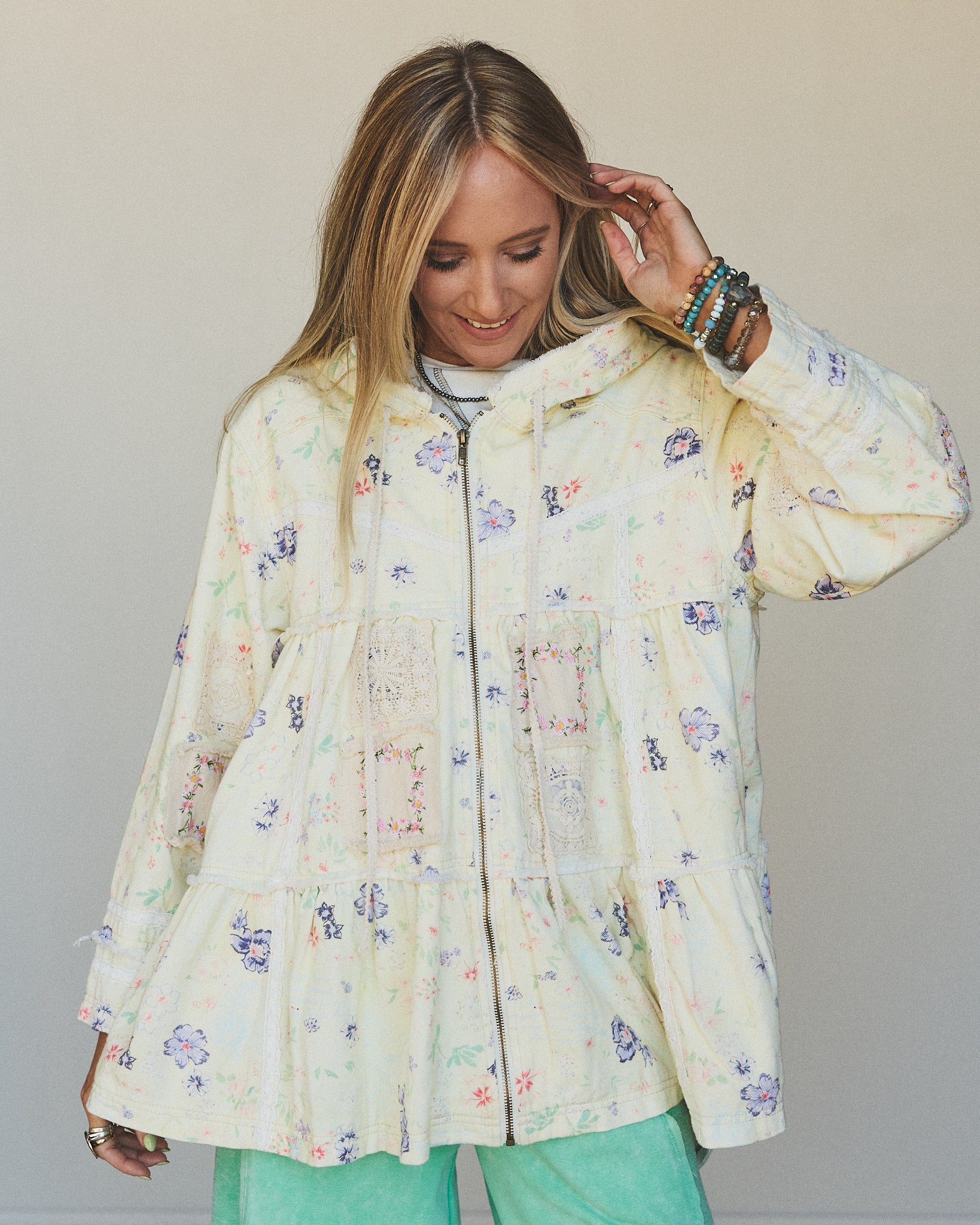 Sweet Energy Shacket - Cream Floral - Image 7