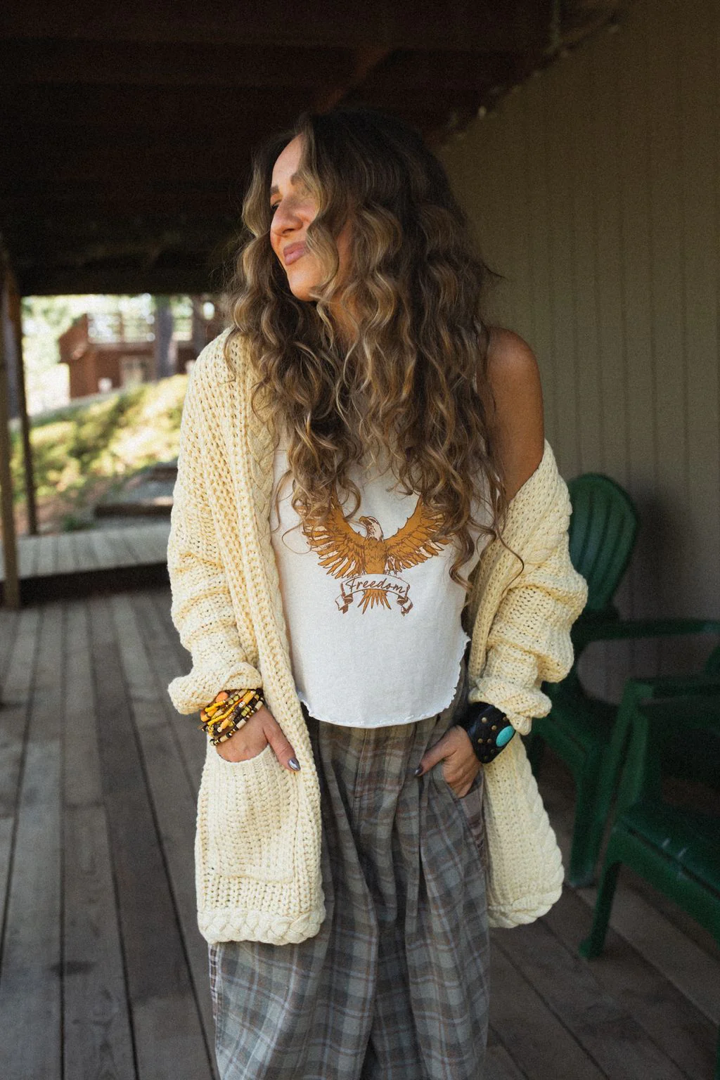 Sweet Melody Chunky Knit Cardigan - Yellow - Image 4