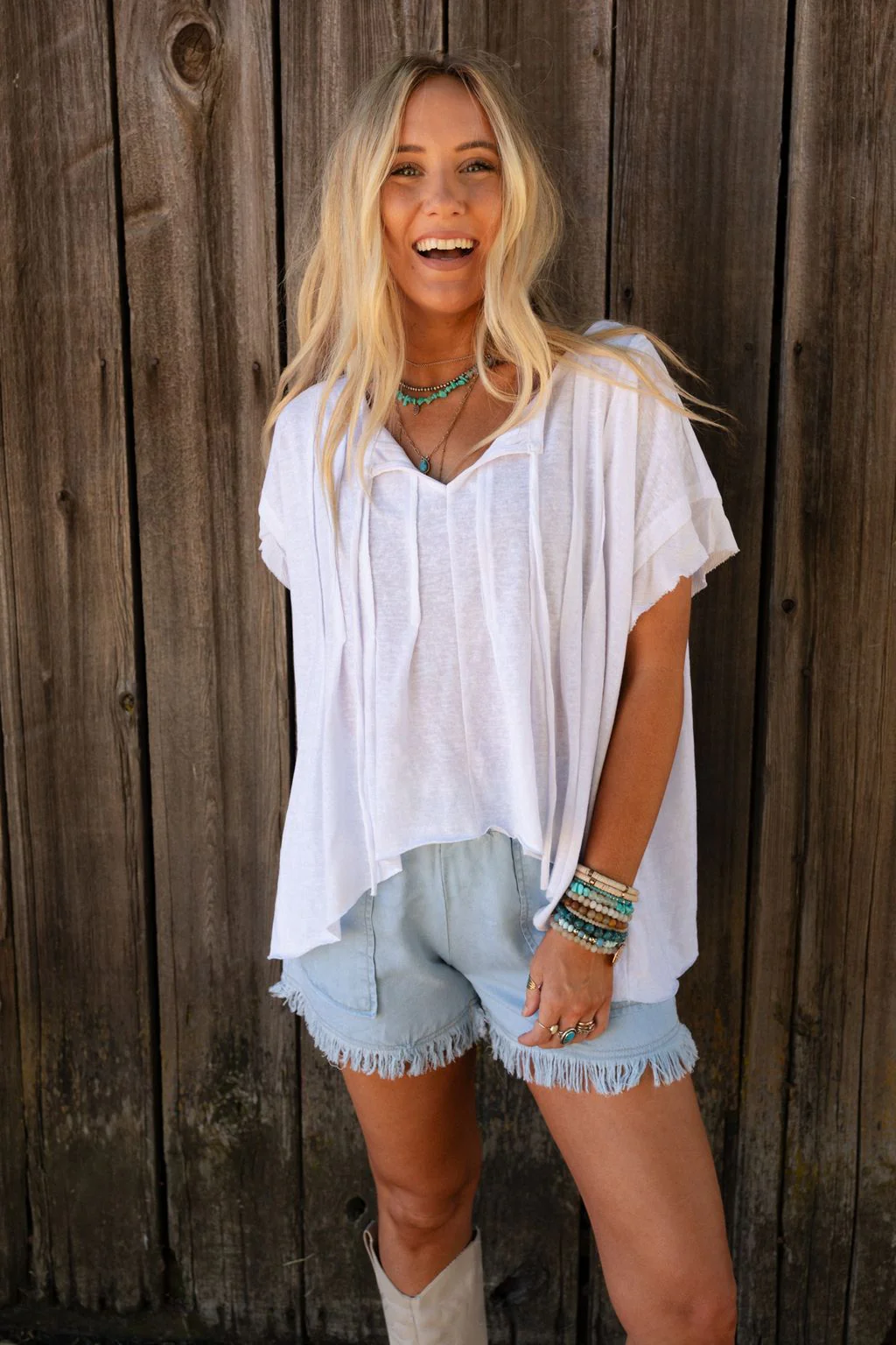 The Nest Sweet Pleats Top - White - Image 2
