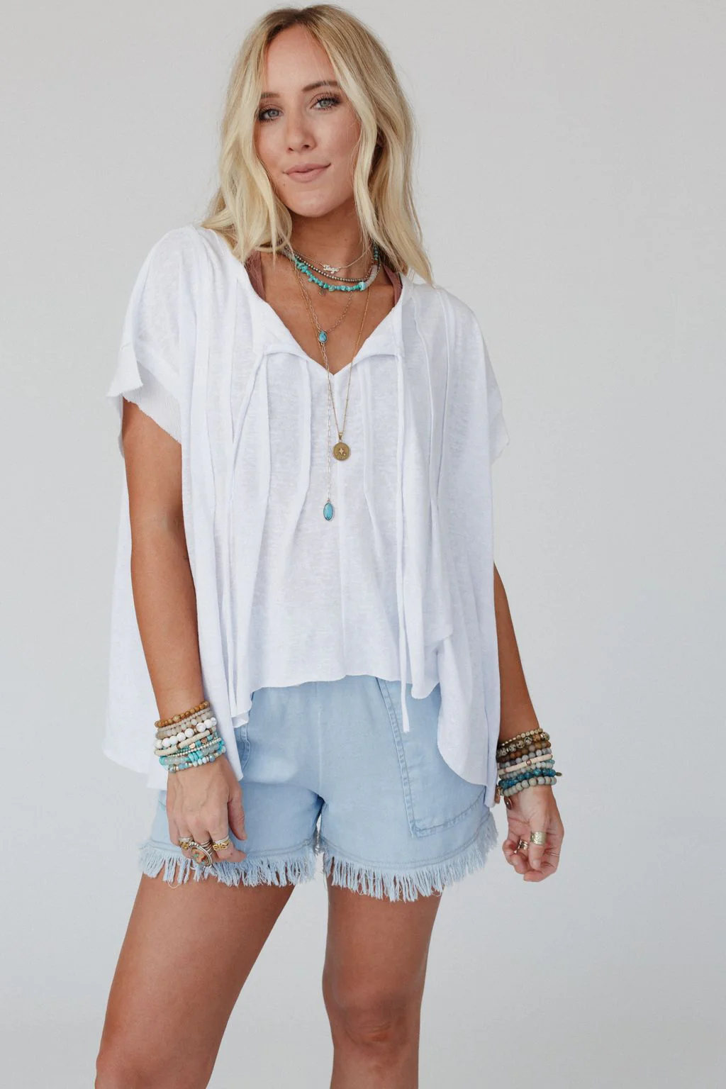 The Nest Sweet Pleats Top - White - Image 3