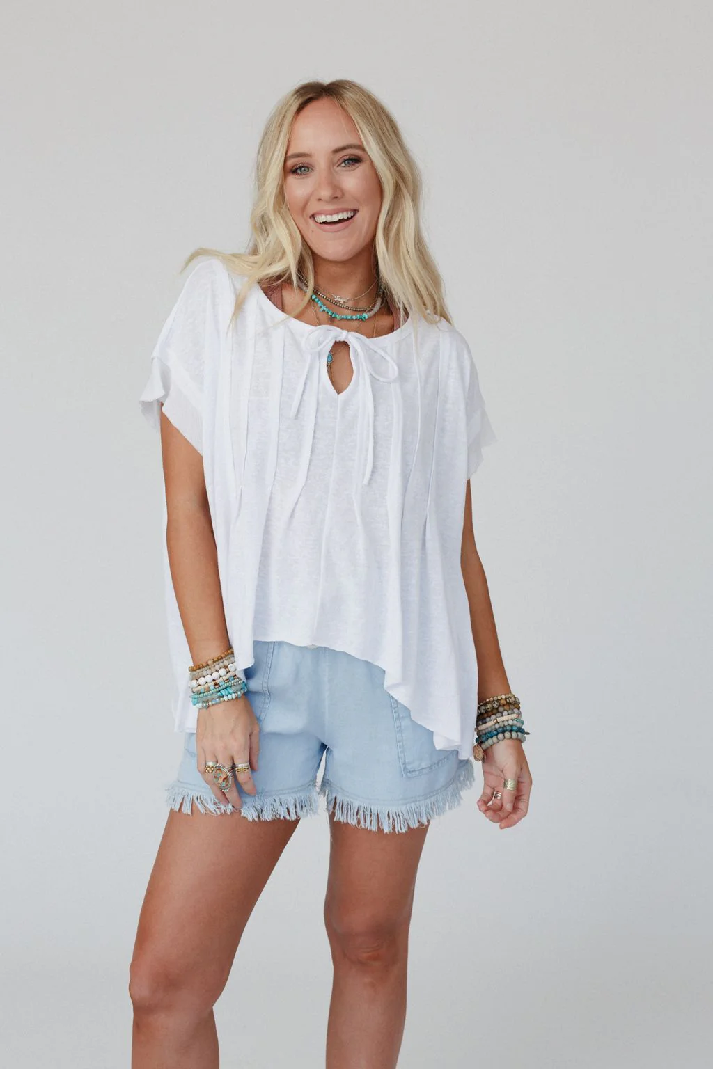 The Nest Sweet Pleats Top - White - Image 4