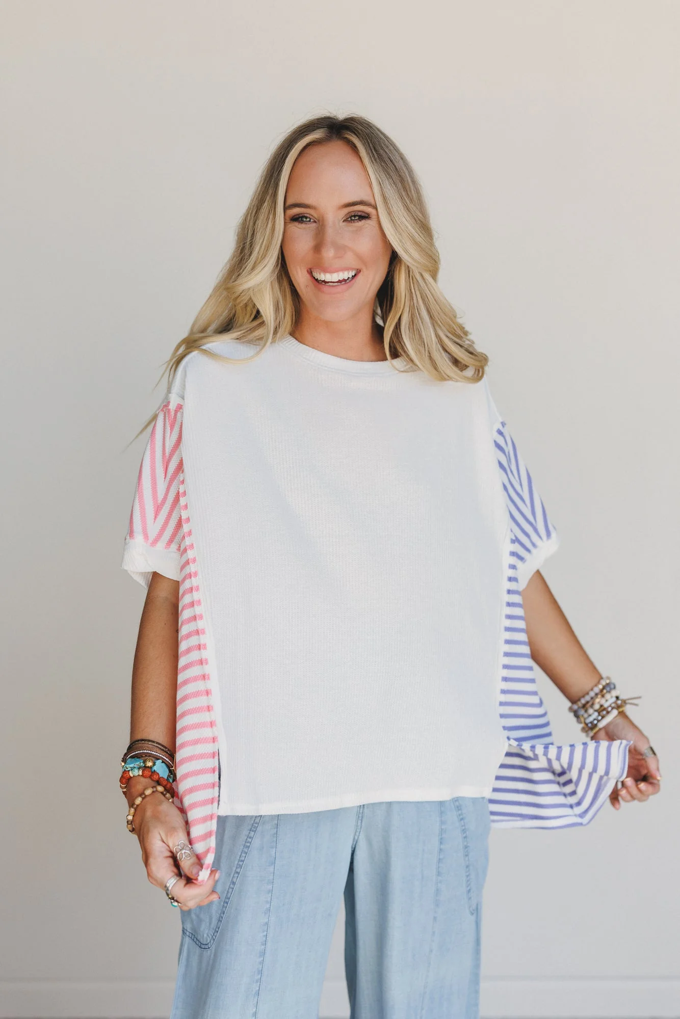 Sweet Stripes Top - Off White