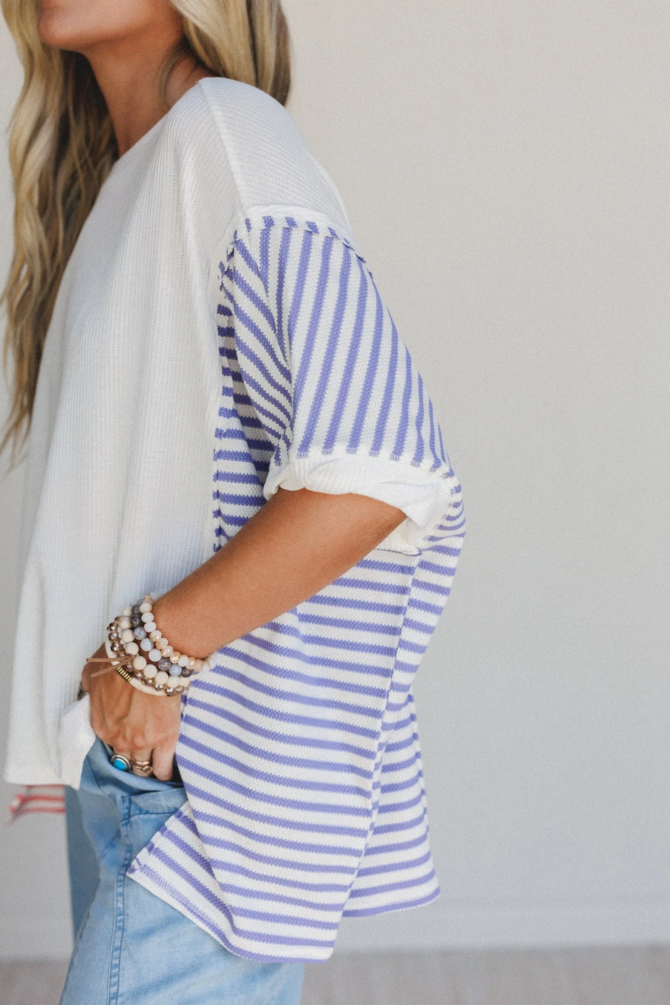 Sweet Stripes Top - Off White - Image 5