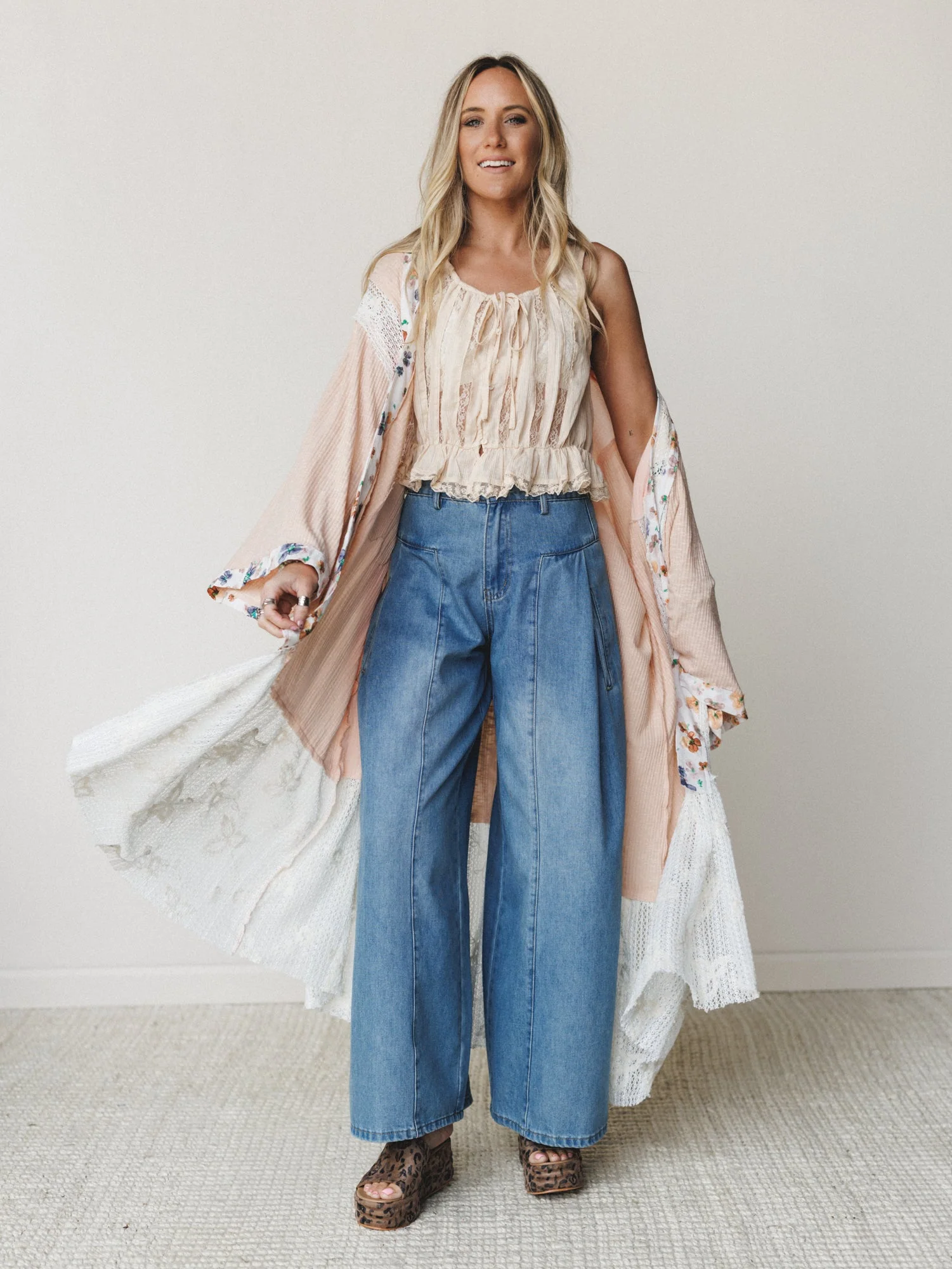 Sweet Sunday Kimono - Coral Peach - Image 3