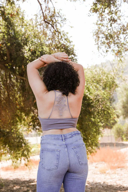 Tattoo Bralette - Gray - Image 6