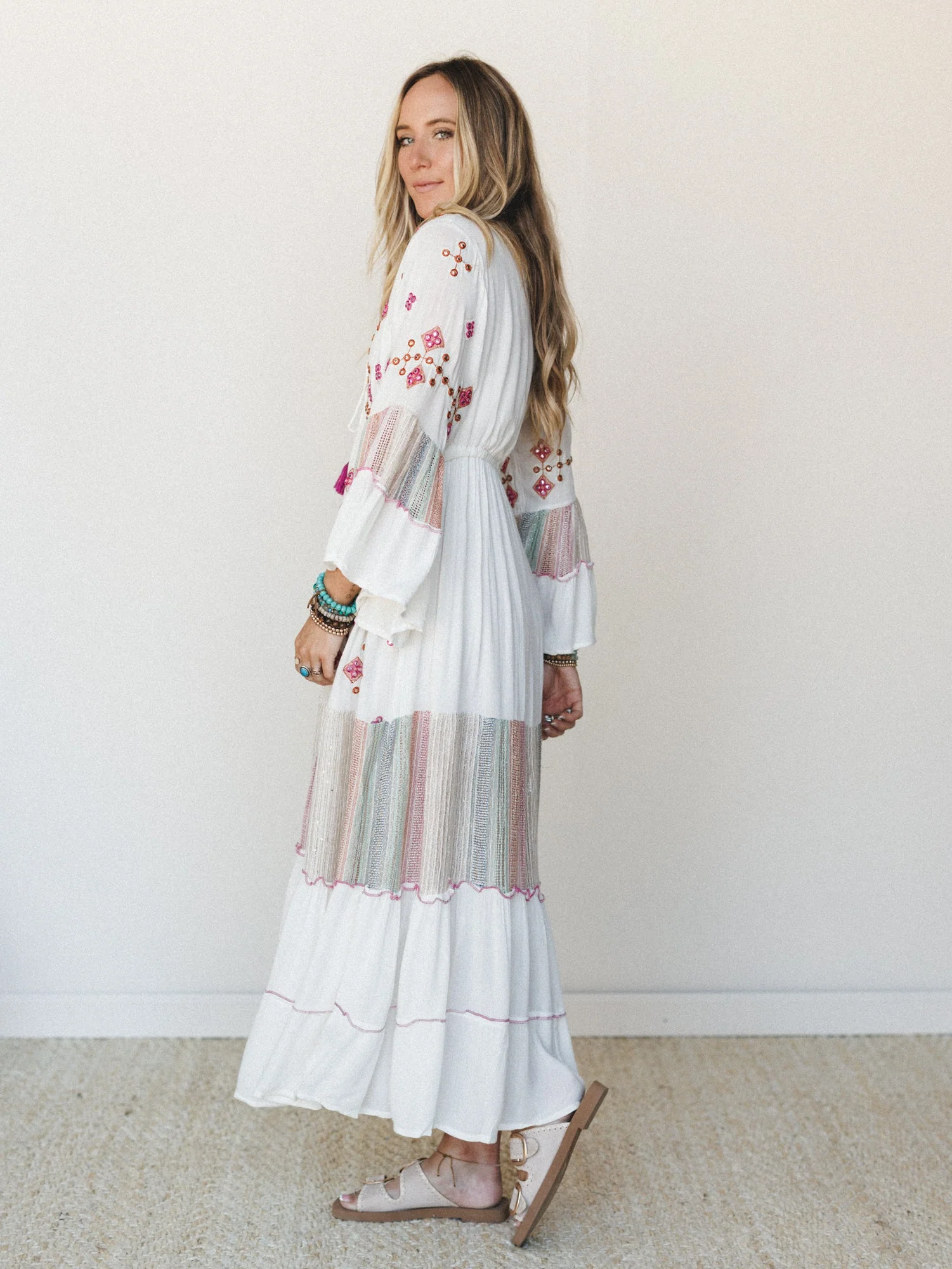 Tawny Flower Maxi Dress - Ivory Multi - Image 5