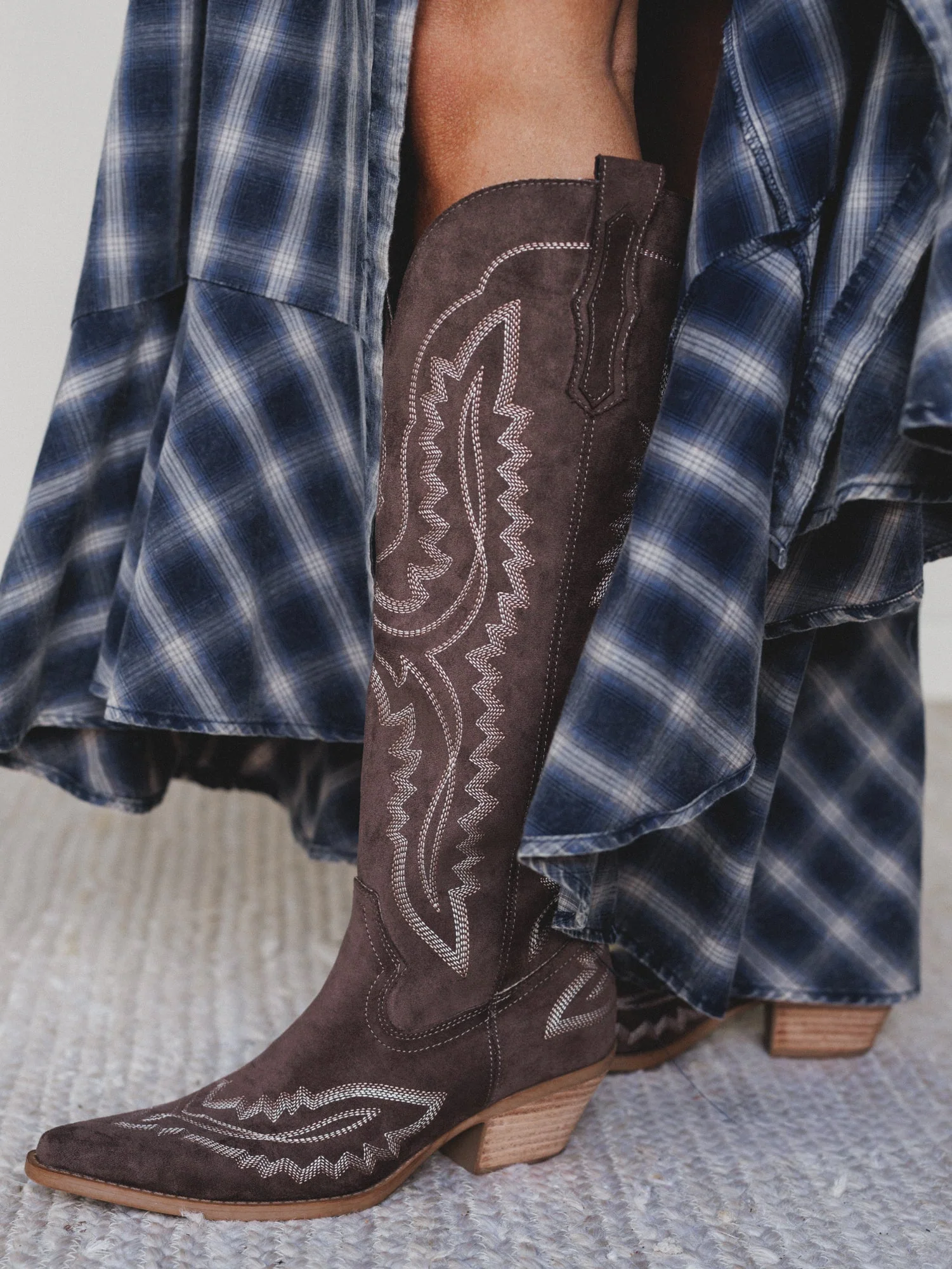 Tess Western Boots - Dark Brown - Image 2