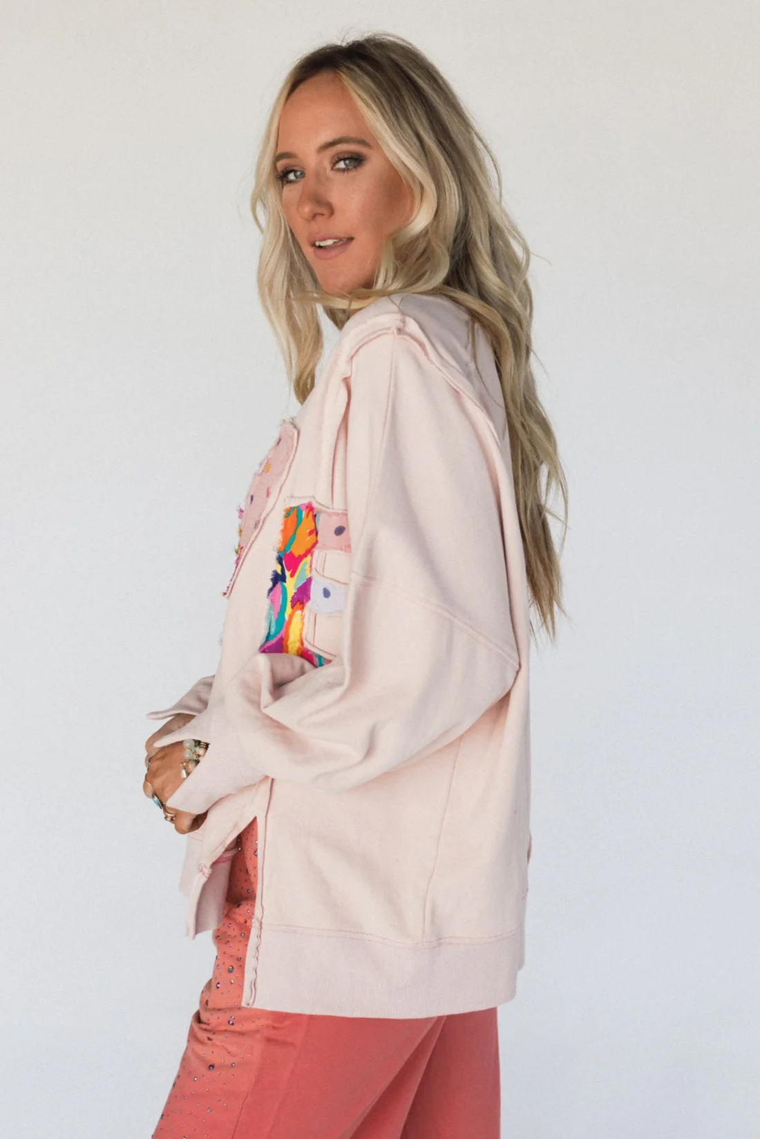 The Love Patch Pullover - Blush - Image 3