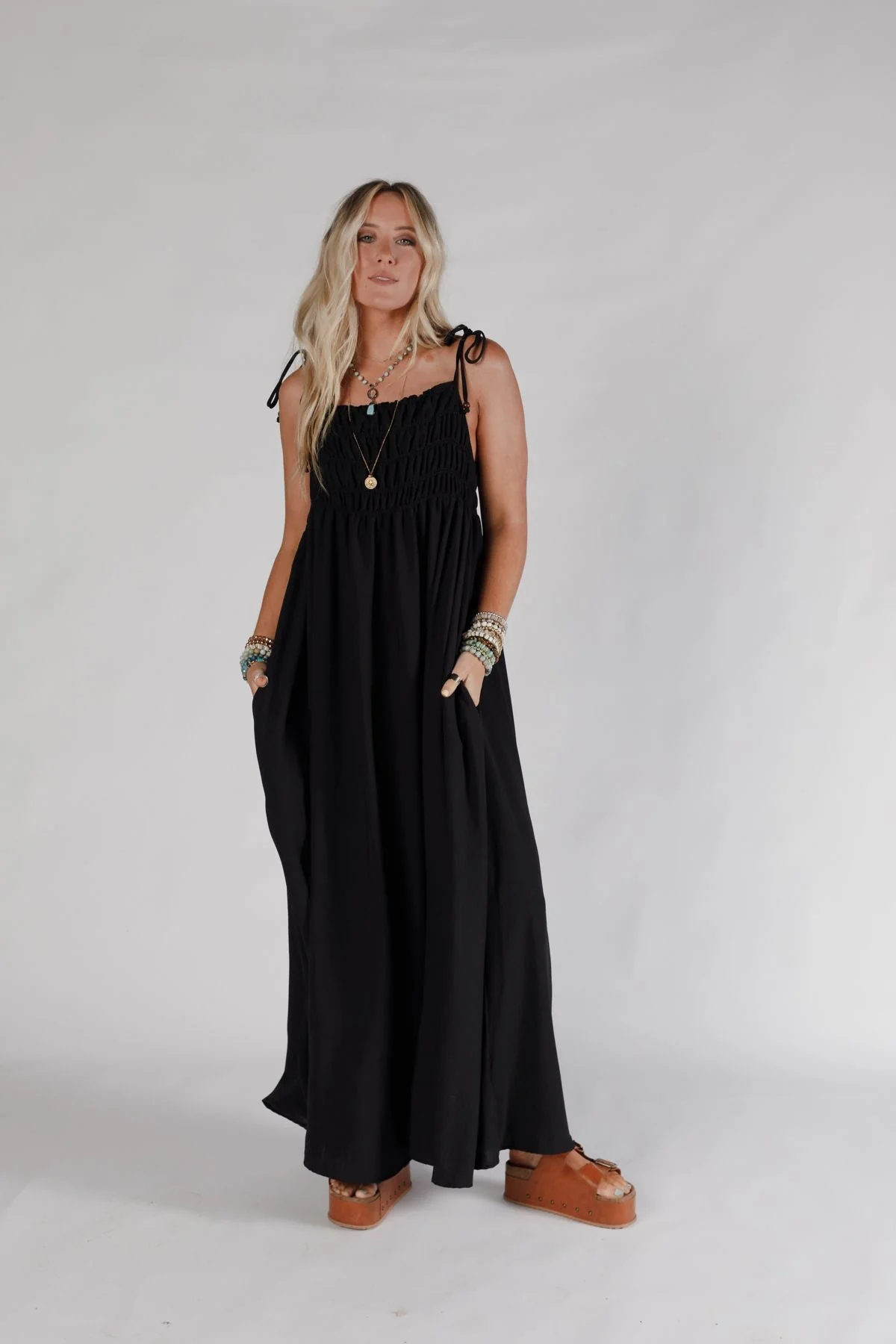 The Nest Bohemian Grace Maxi Dress - Black - Image 2