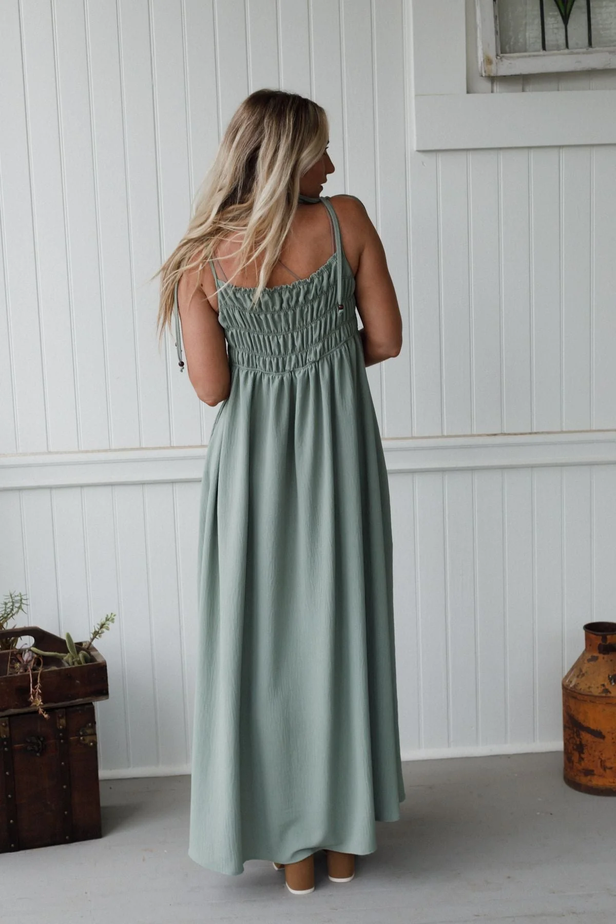 The Nest Bohemian Grace Maxi Dress - Sage - Image 6