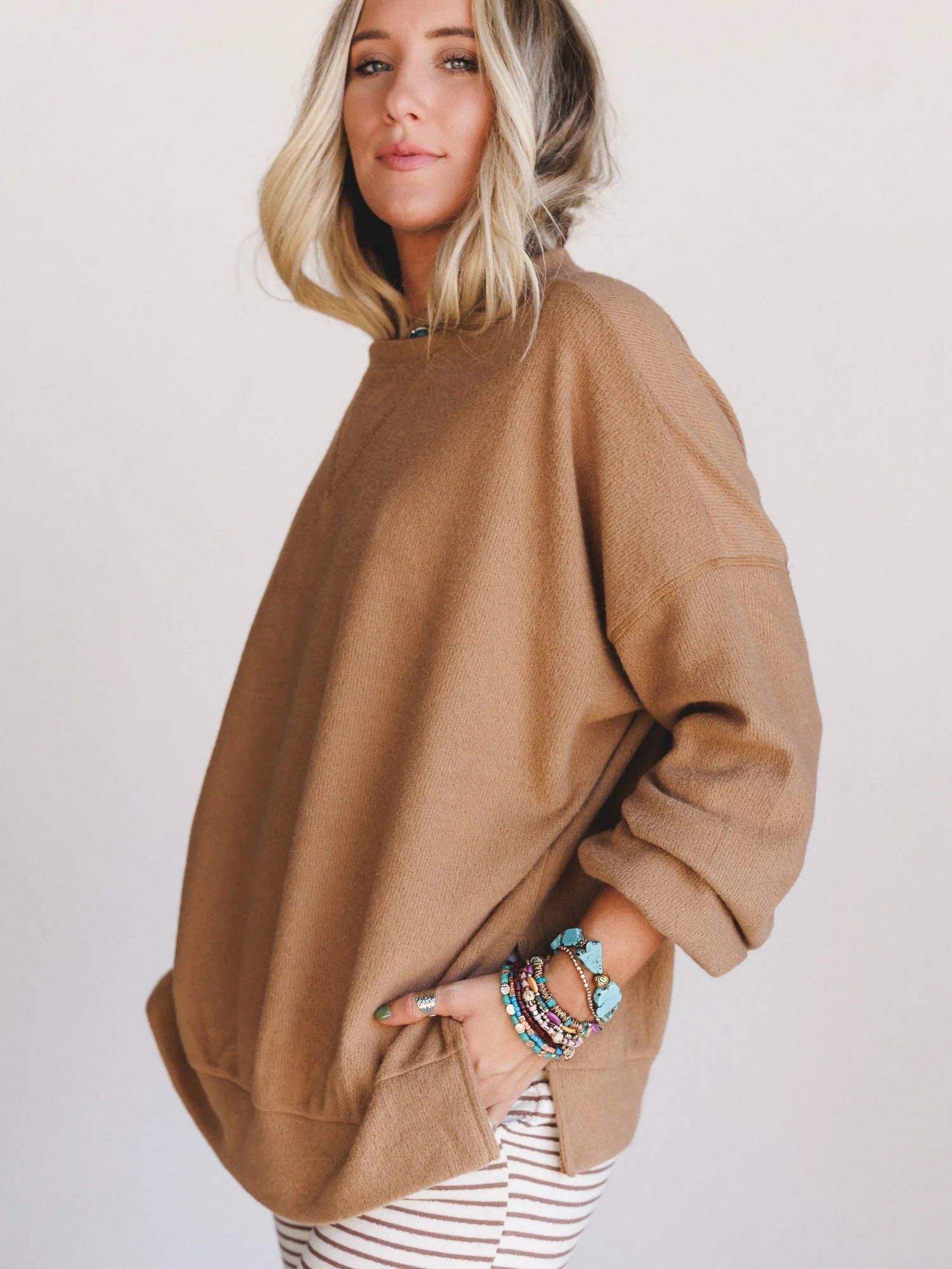 The Nest Brayden Oversized Pullover - Camel - Image 5