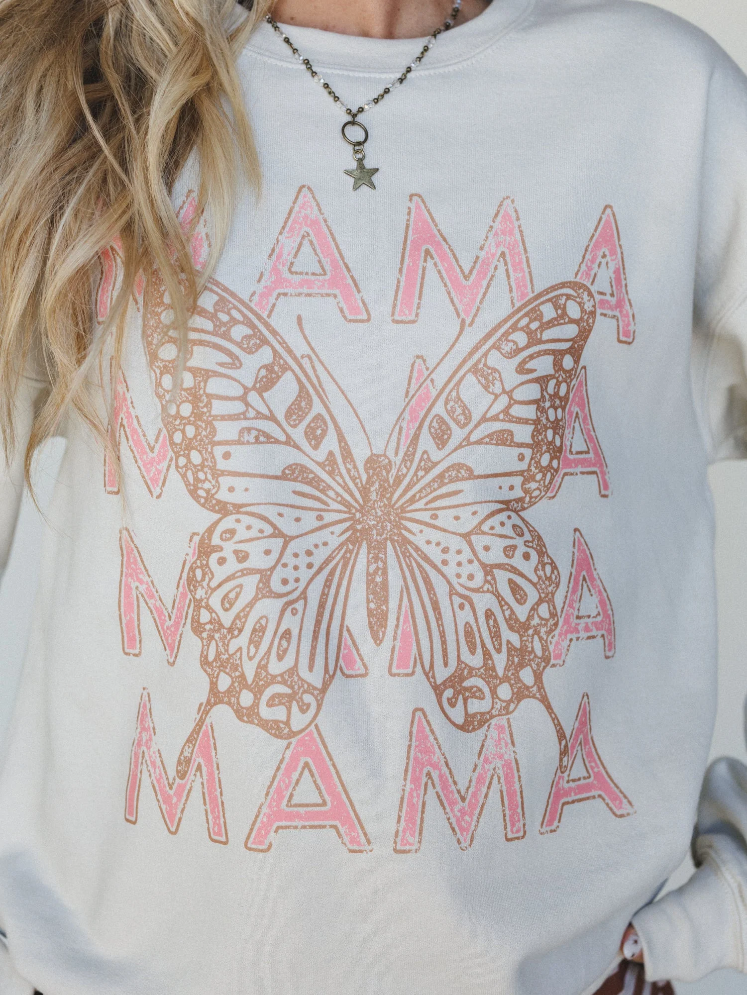 The Nest Butterfly Mama Sweatshirt - Sand - Image 4