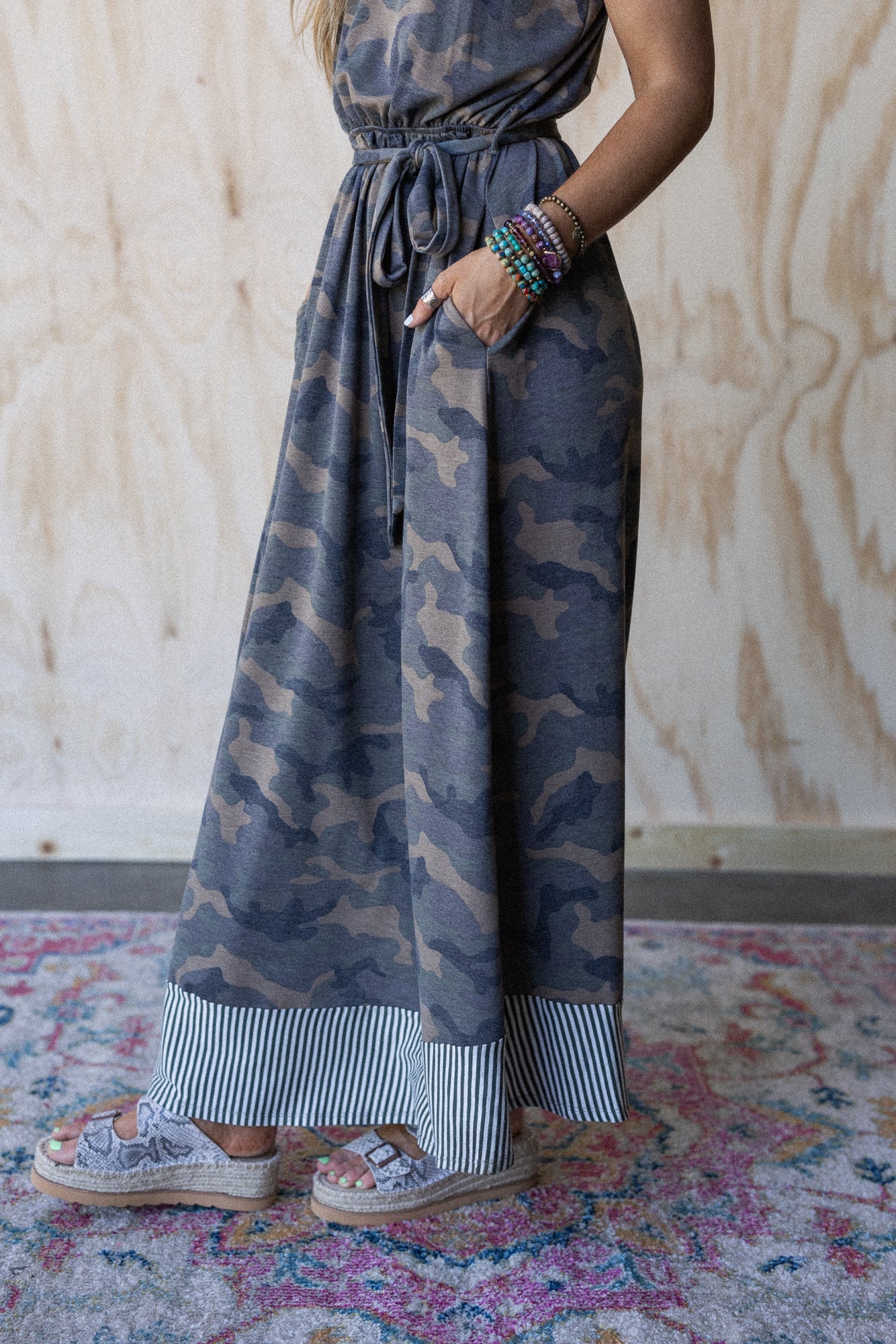 The Nest Cadet Camo Print Dress - Olive Moss - Image 3