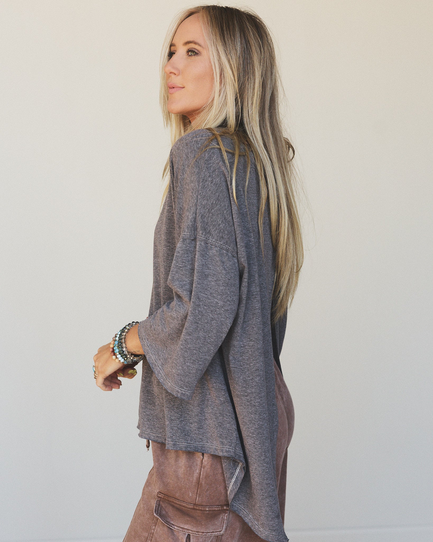 The Nest Callie Split Back Top - Black - Image 3