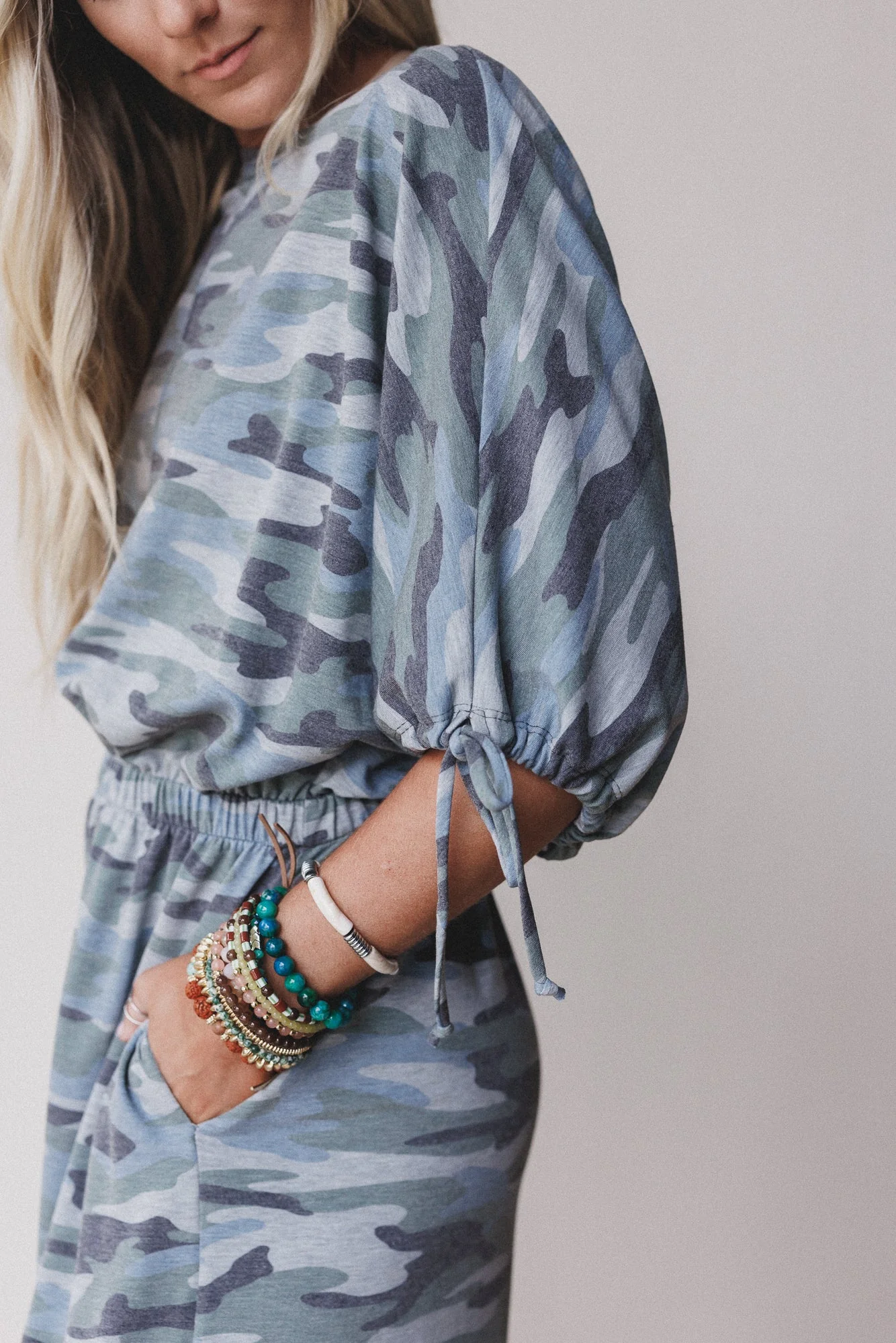 The Nest Carolina Comfy Wide Leg Jumpsuit - Camo - Image 4