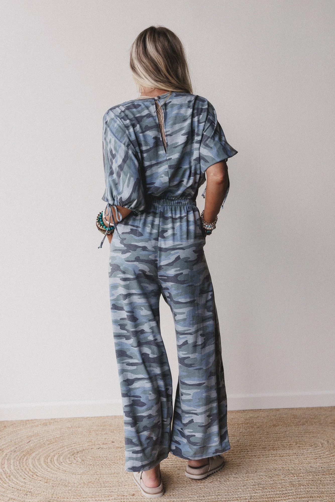 The Nest Carolina Comfy Wide Leg Jumpsuit - Camo - Image 5