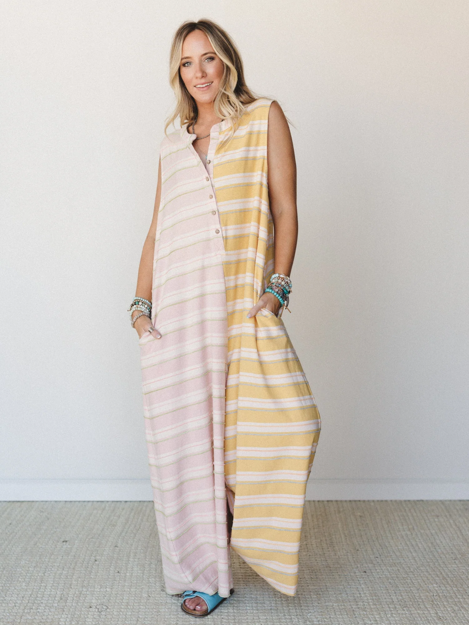 The Nest Cruise Lines Jumpsuit - Mustard Pink - Pre Order
