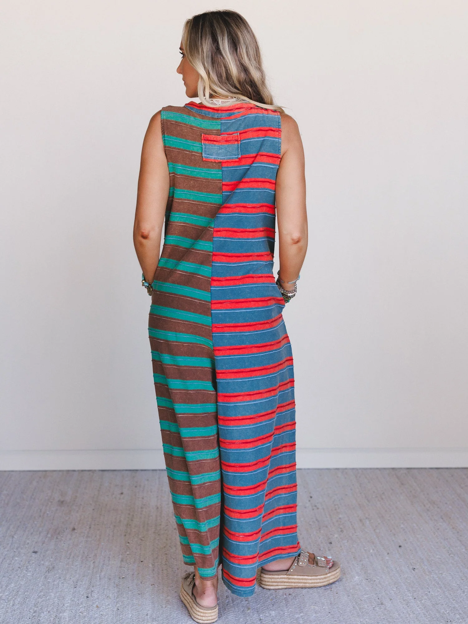 The Nest Cruise Lines Jumpsuit - Teal Brown - Pre Order - Image 4
