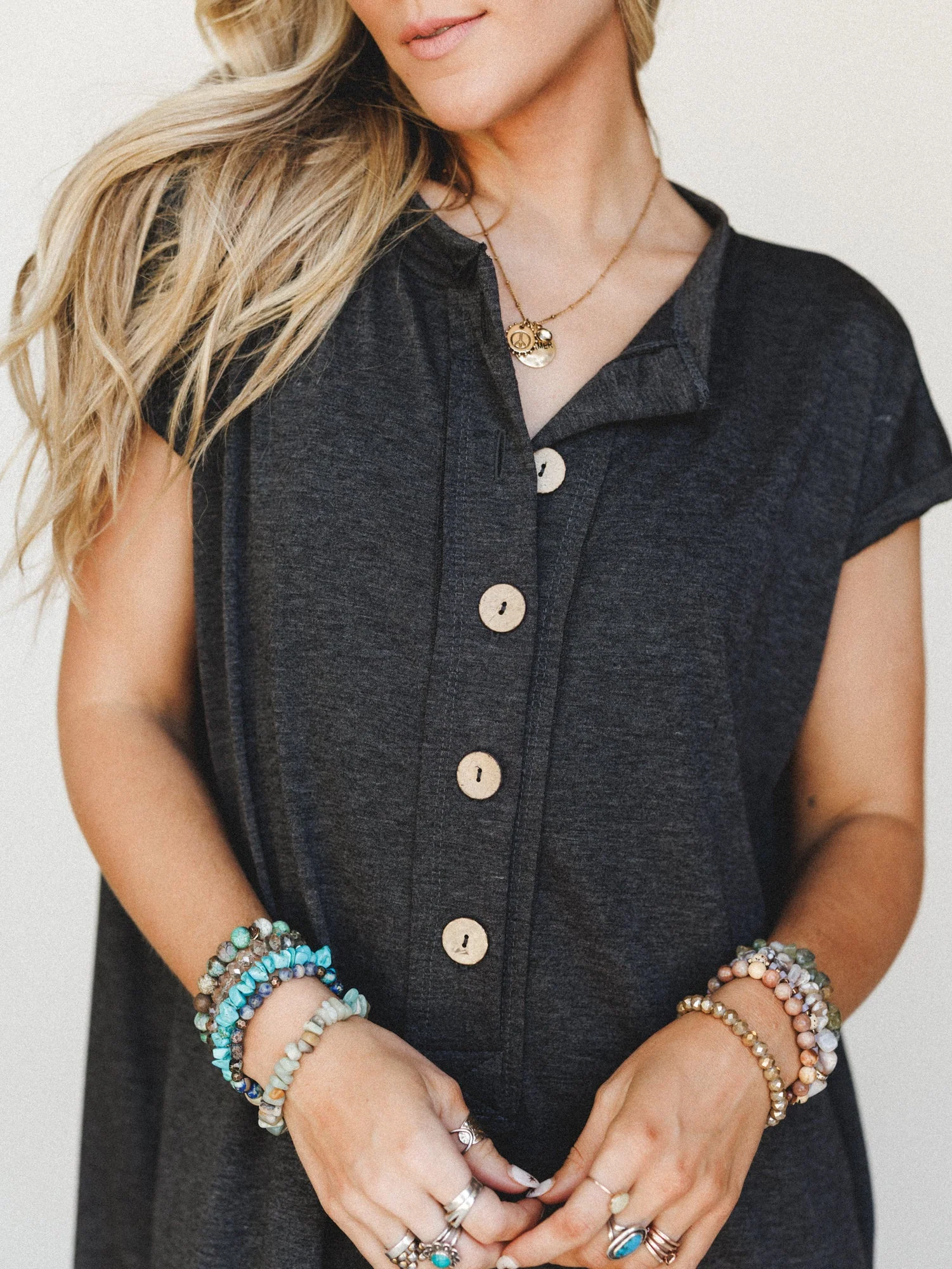 The Nest Davina Wide Leg Jumpsuit - Charcoal - Image 3