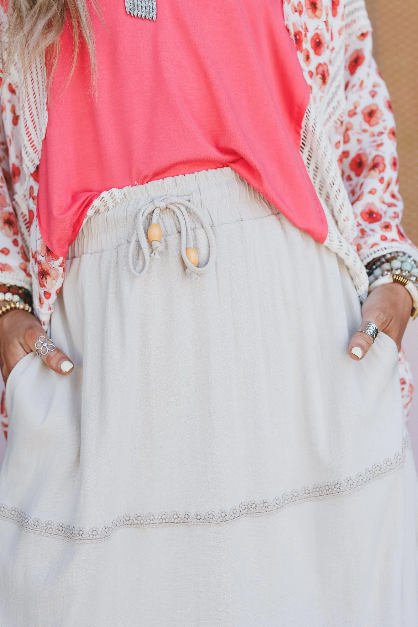 The Nest Desert Lace Skirt - Oatmeal - Image 3