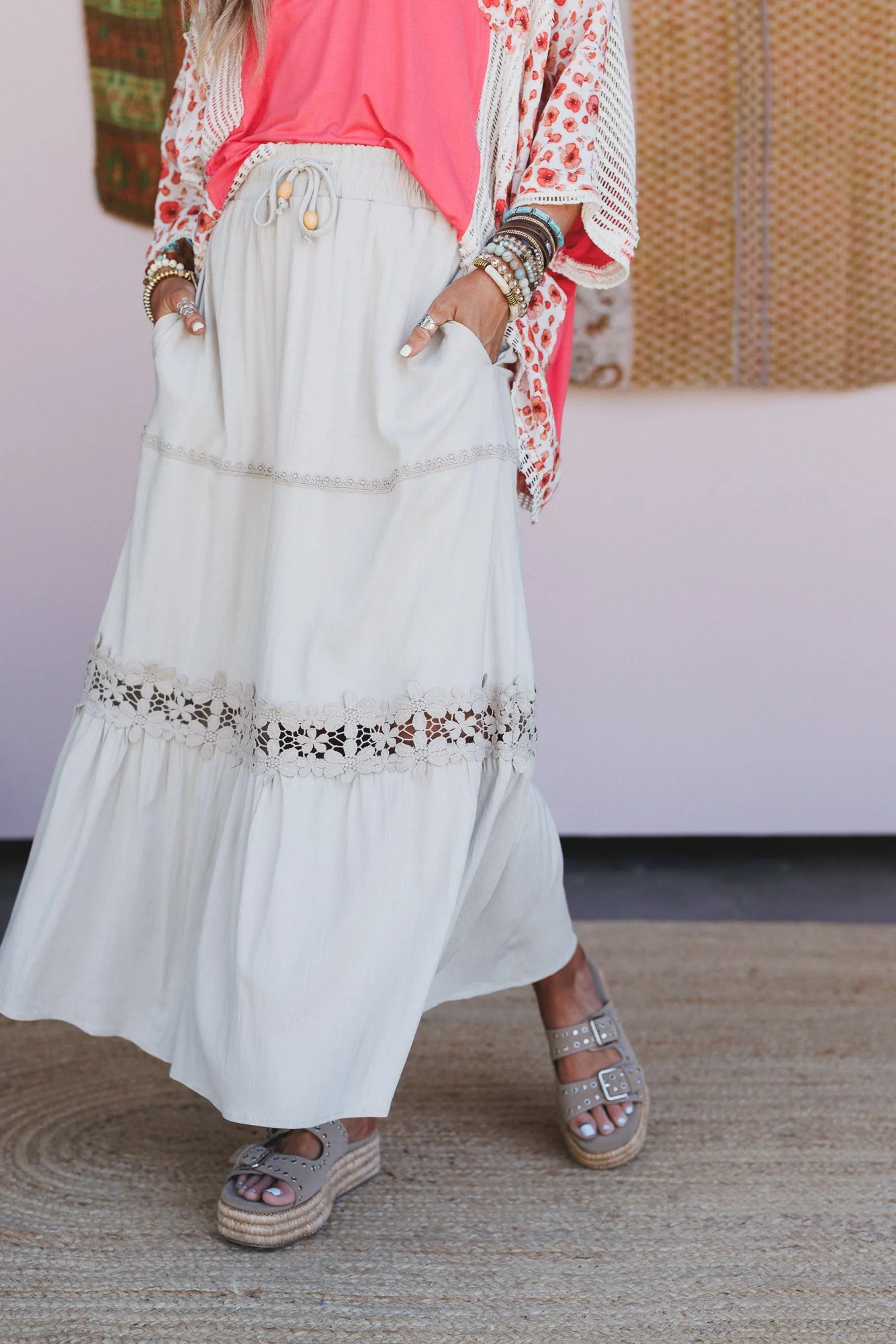 The Nest Desert Lace Skirt - Oatmeal - Image 6