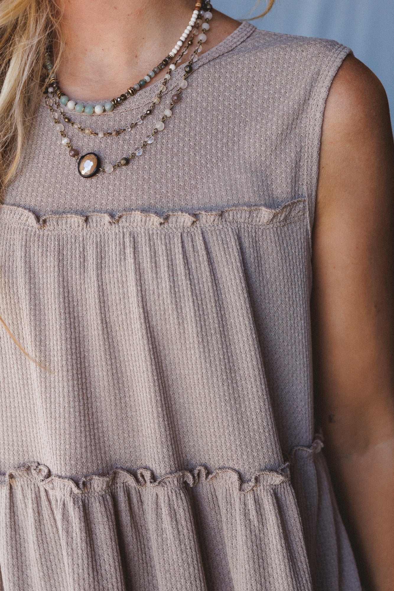The Nest Dreamy Tiers Top - Taupe - Image 3