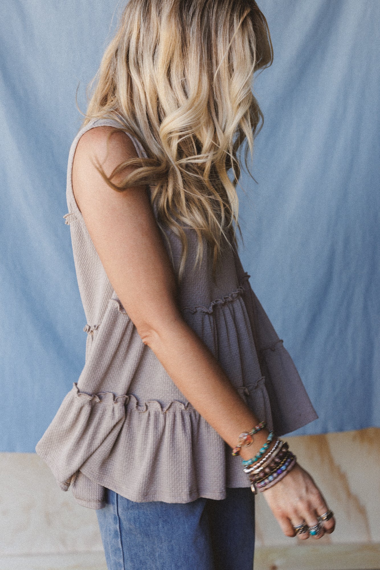 The Nest Dreamy Tiers Top - Taupe - Image 4