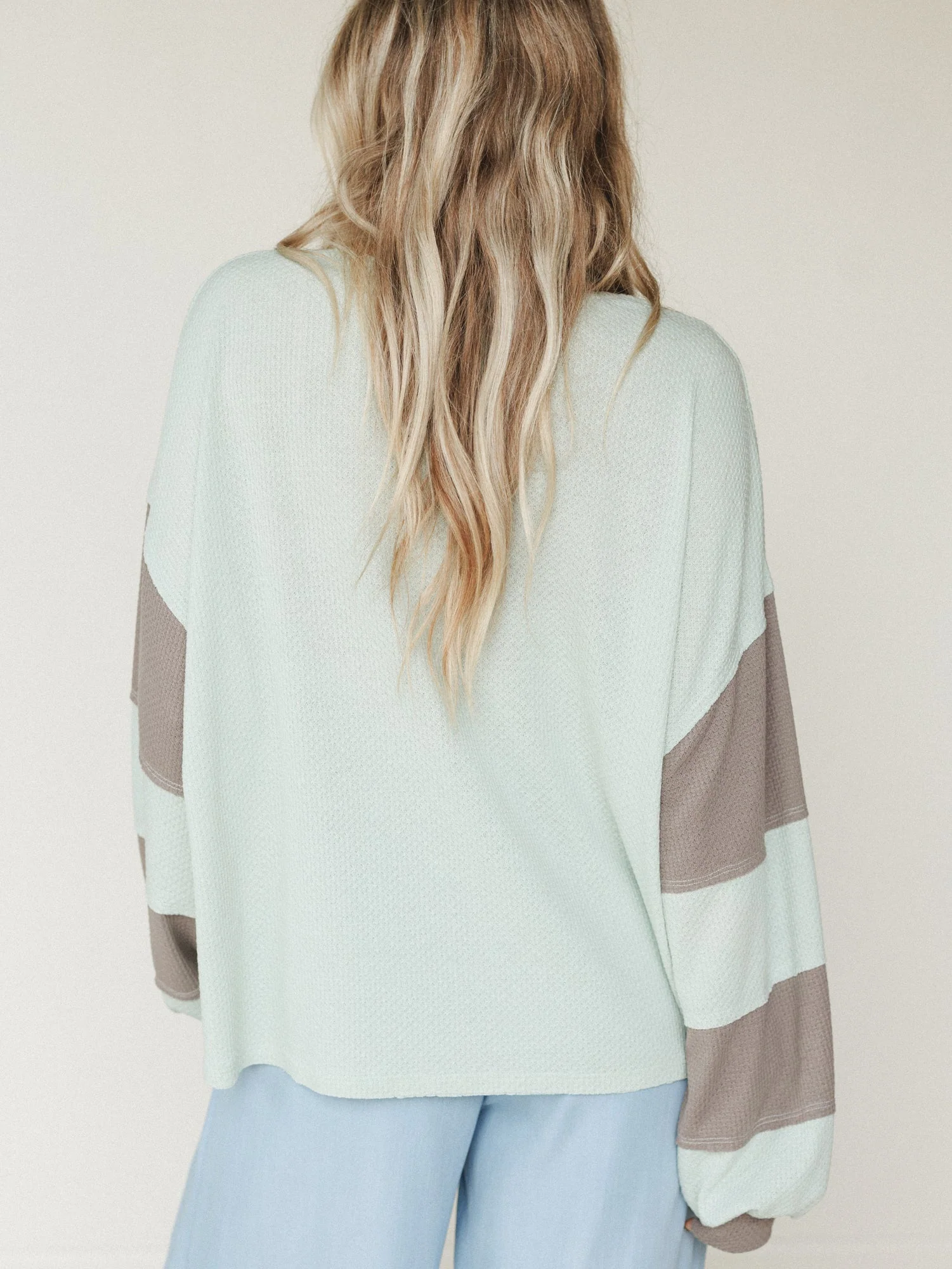 The Nest Elena Long Sleeve Top - Green Ash Mocha - Image 5