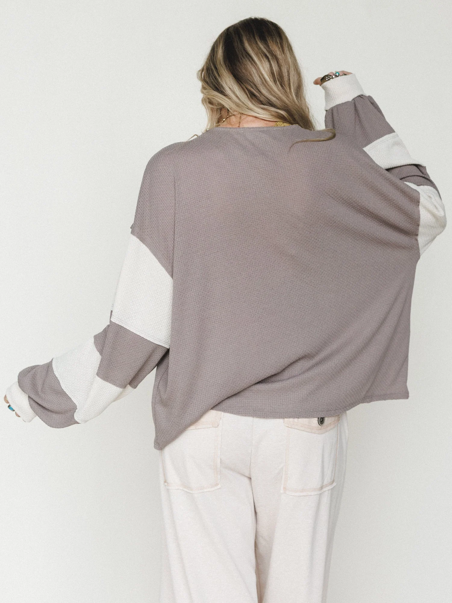 The Nest Elena Long Sleeve Top - Mocha Beige - Image 7