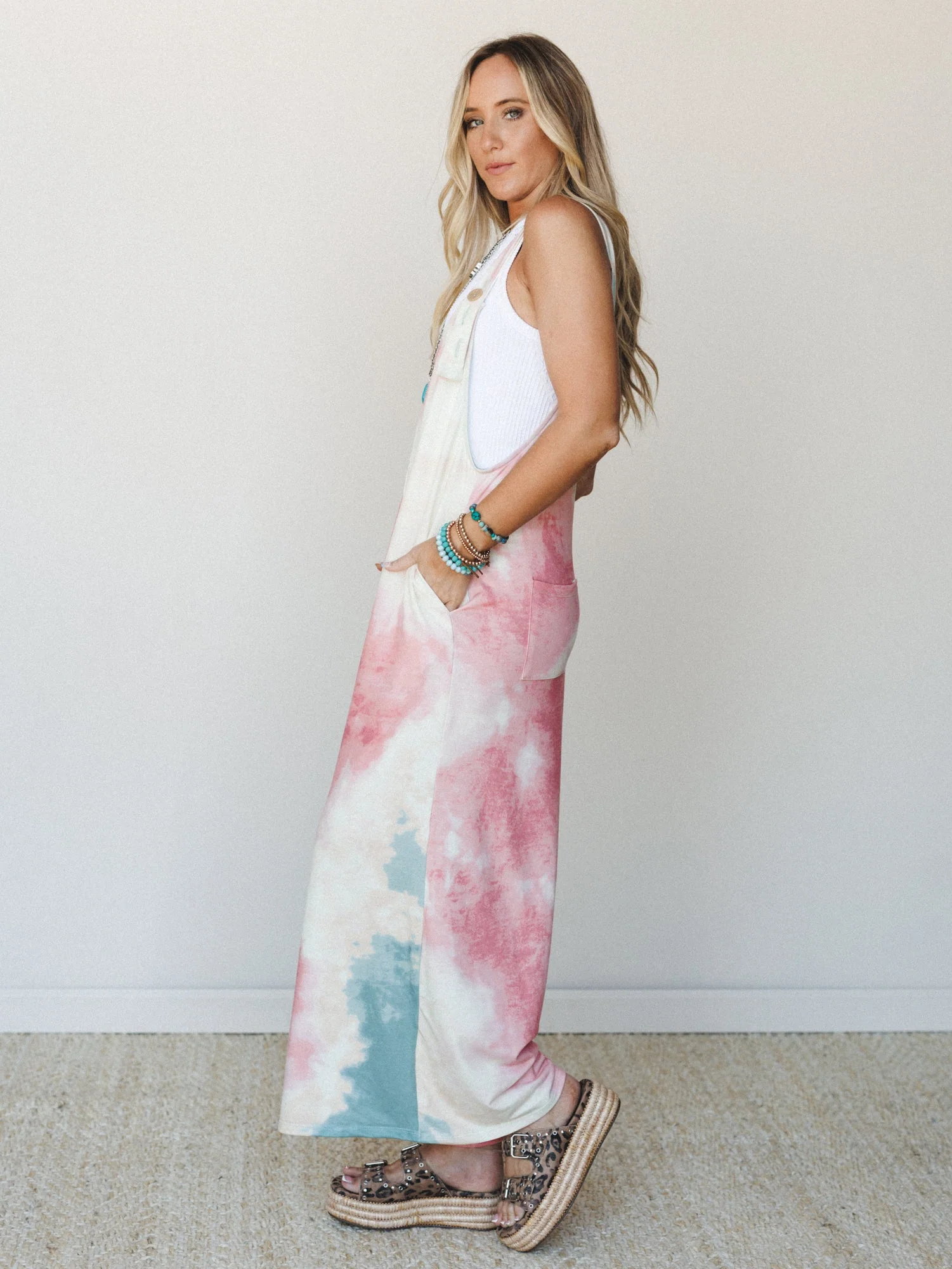 The Nest Eliza Tie Dye Overalls - Tie Dye - Image 2